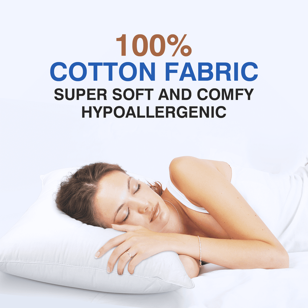 FAPO Goose Feather and Down Pillows Queen Size Set of 2 Luxury Hotel Bed Pillows with Cotton Cover