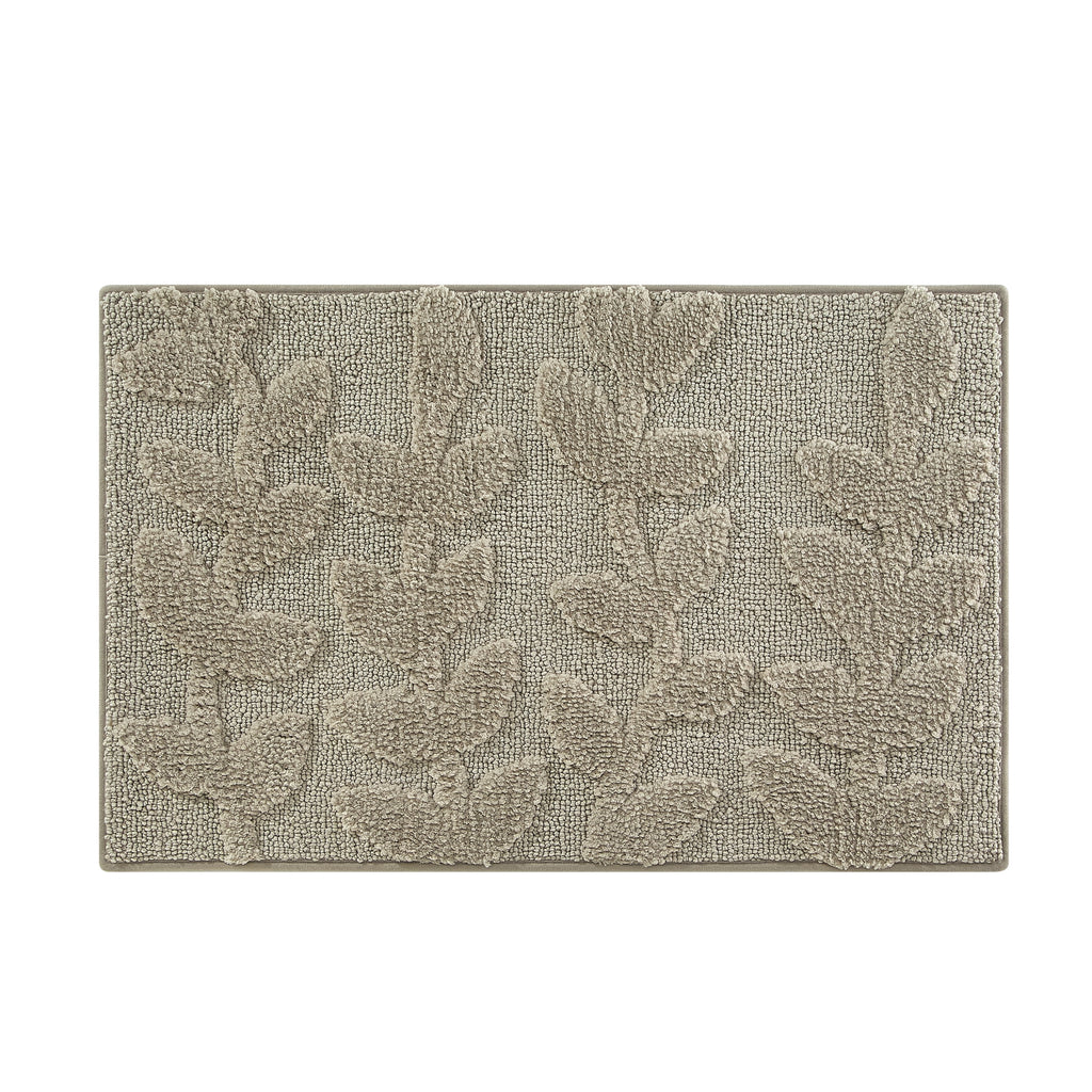 Mainstays 15-Piece Brown Leaves Bathroom Set – Shower Curtain, Bath Rugs & Hooks, Nature-Inspired Washable Décor