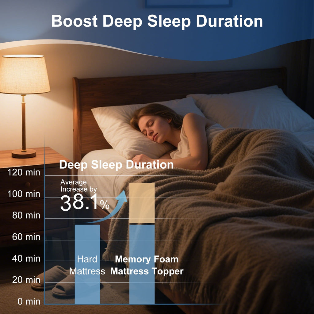 INGALIK 3 inch Gel Infused Memory Foam Mattress Topper, Queen, Cooling Bed Topper for Pressure Relief, CertiPUR-US Certified, White Removable Cover