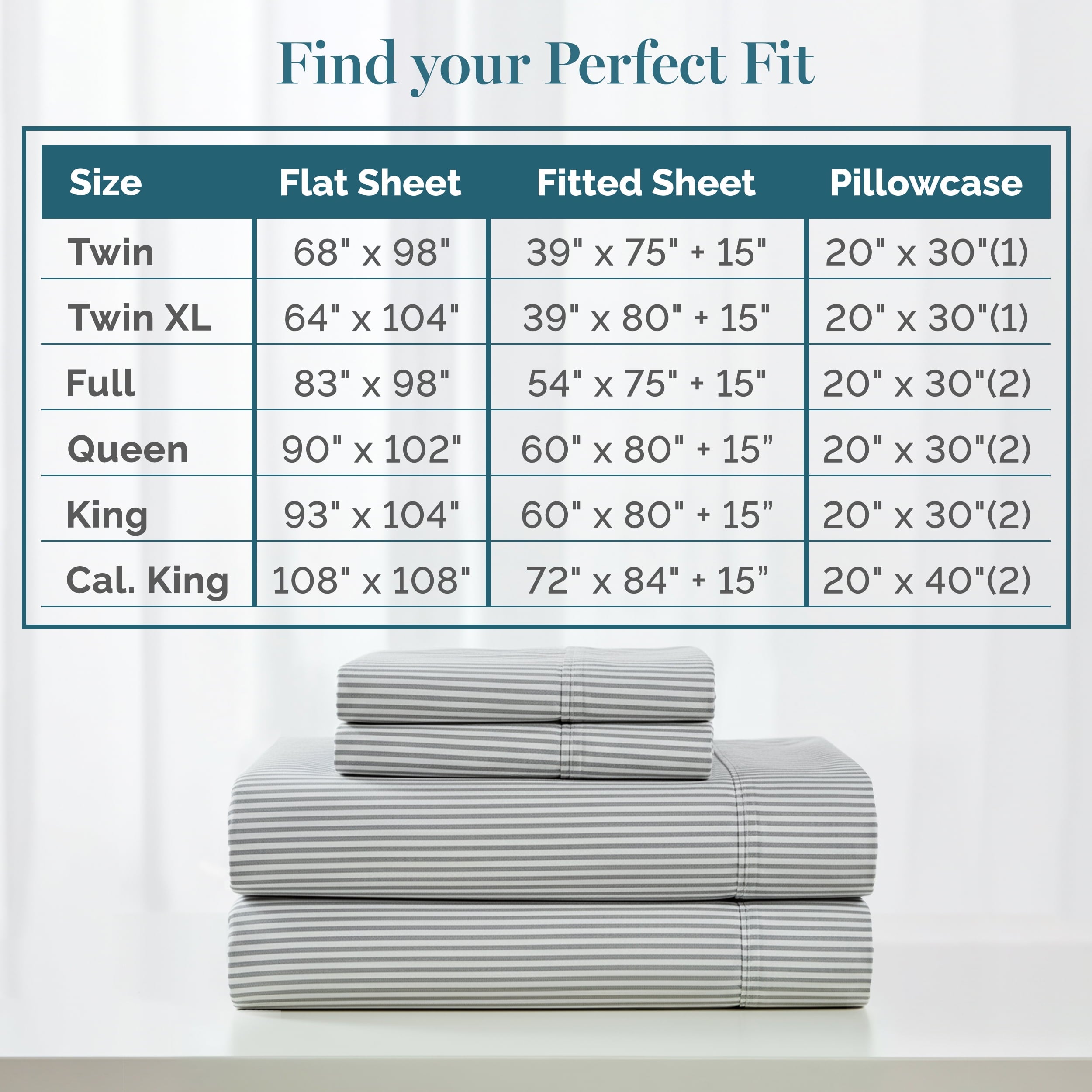 Casa Platino Twin Bed Sheet – 450TC 100% Cotton Cooling Bed Sheets, Premium Hotel Sateen Finish, Oeko-Tex Certified, Restful Sleep – Ticking Stripe