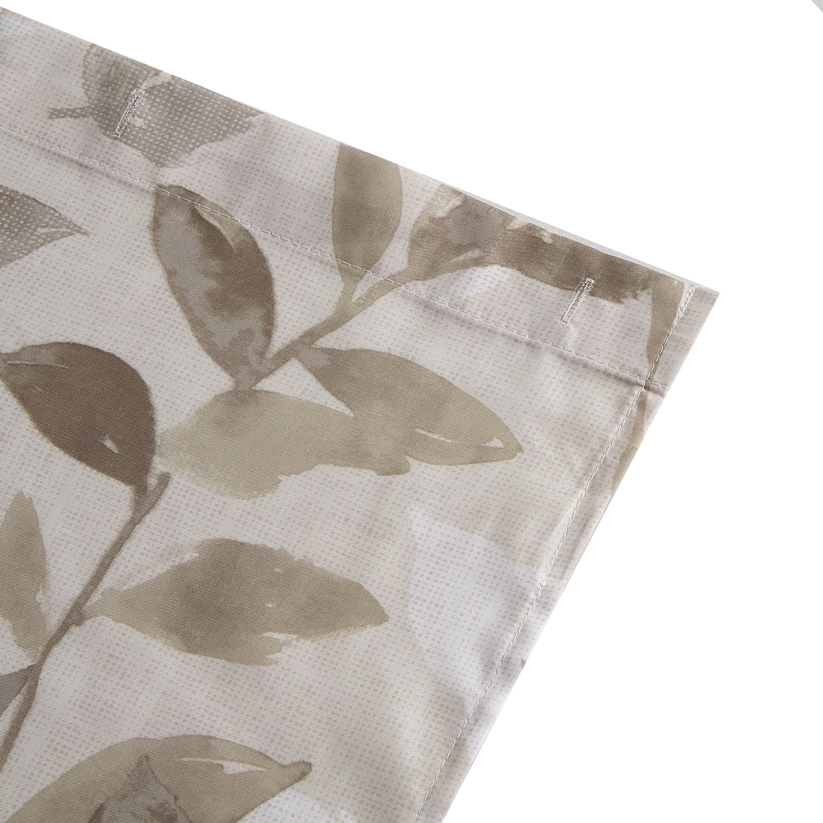 Mainstays 15-Piece Brown Leaves Bathroom Set – Shower Curtain, Bath Rugs & Hooks, Nature-Inspired Washable Décor