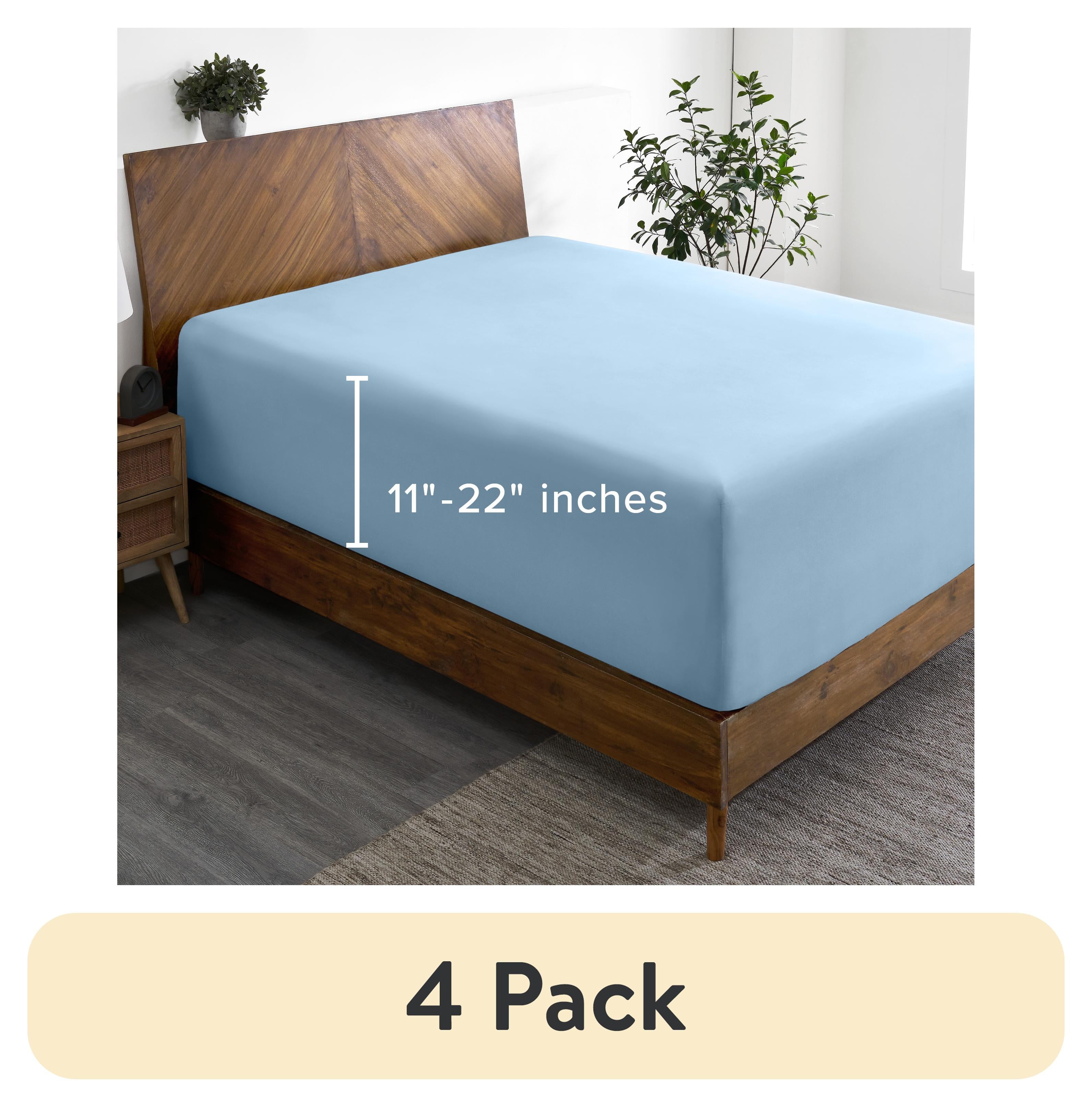 Bare Home Fitted Sheet - 22" Extra Deep Pocket - Premium 1800 Collection - Twin-XL, Cypress