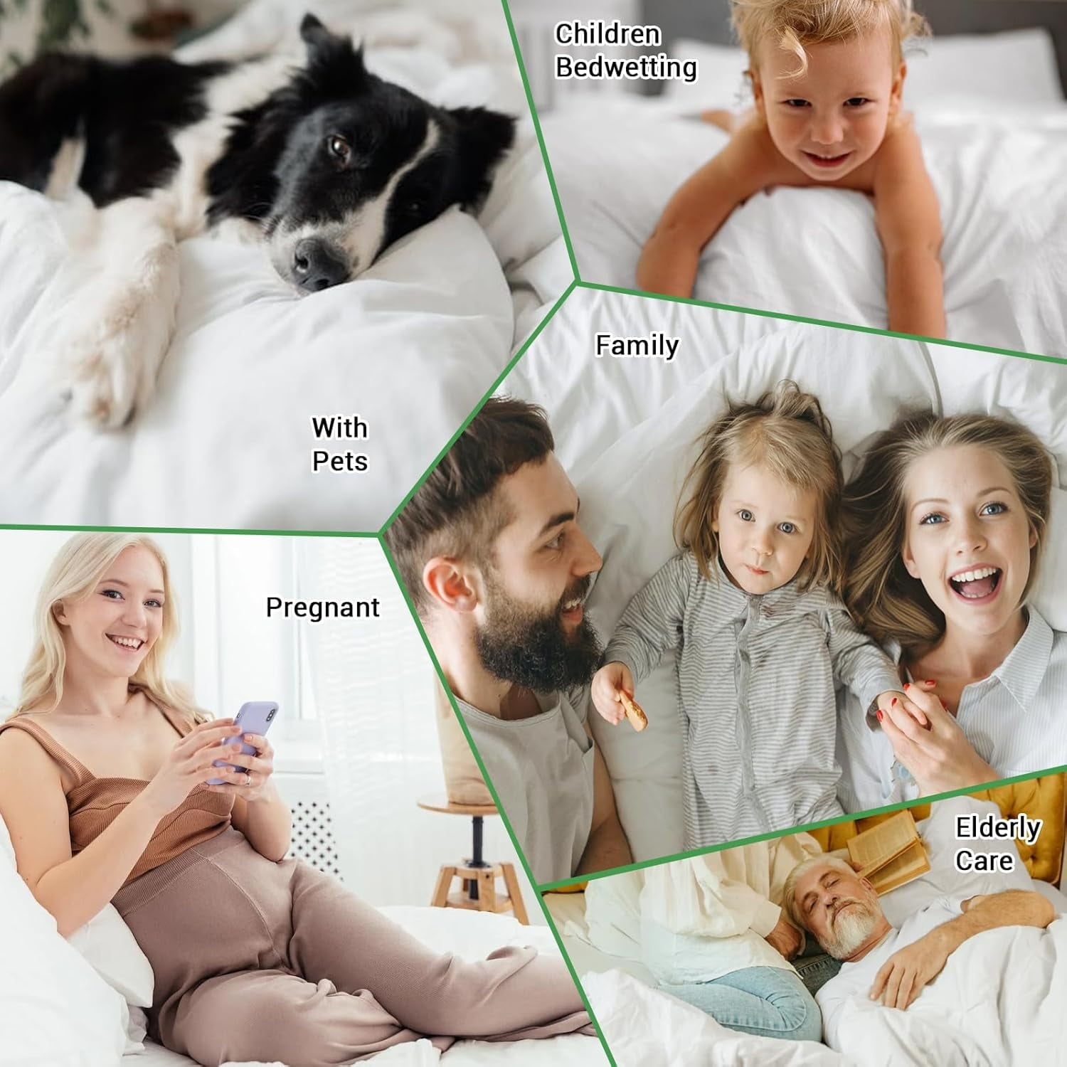 GOGREEN Waterproof Pillow Protectors with Zipper Standard Size, Cooling Bamboo Zippered Pillow Case Protector, Bed Bedbugs Pillow Case Cover Prevent Dust Mites and Allergens (2 Packs, White)