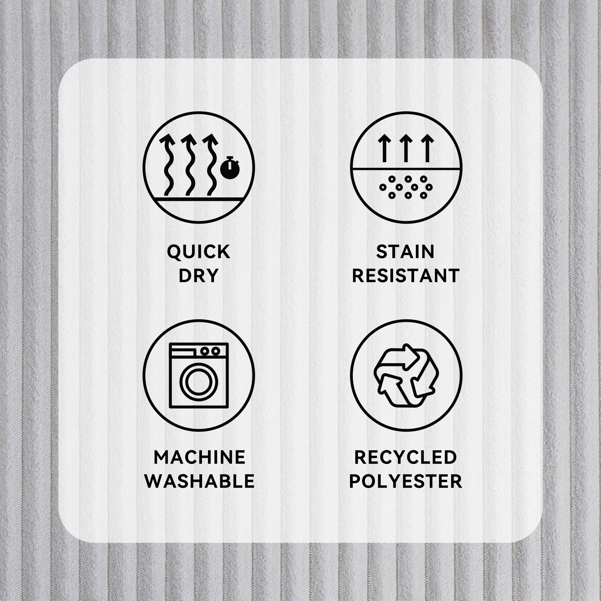 Mainstays Performance Foam Bath Rug, Silver, 17"x 24"