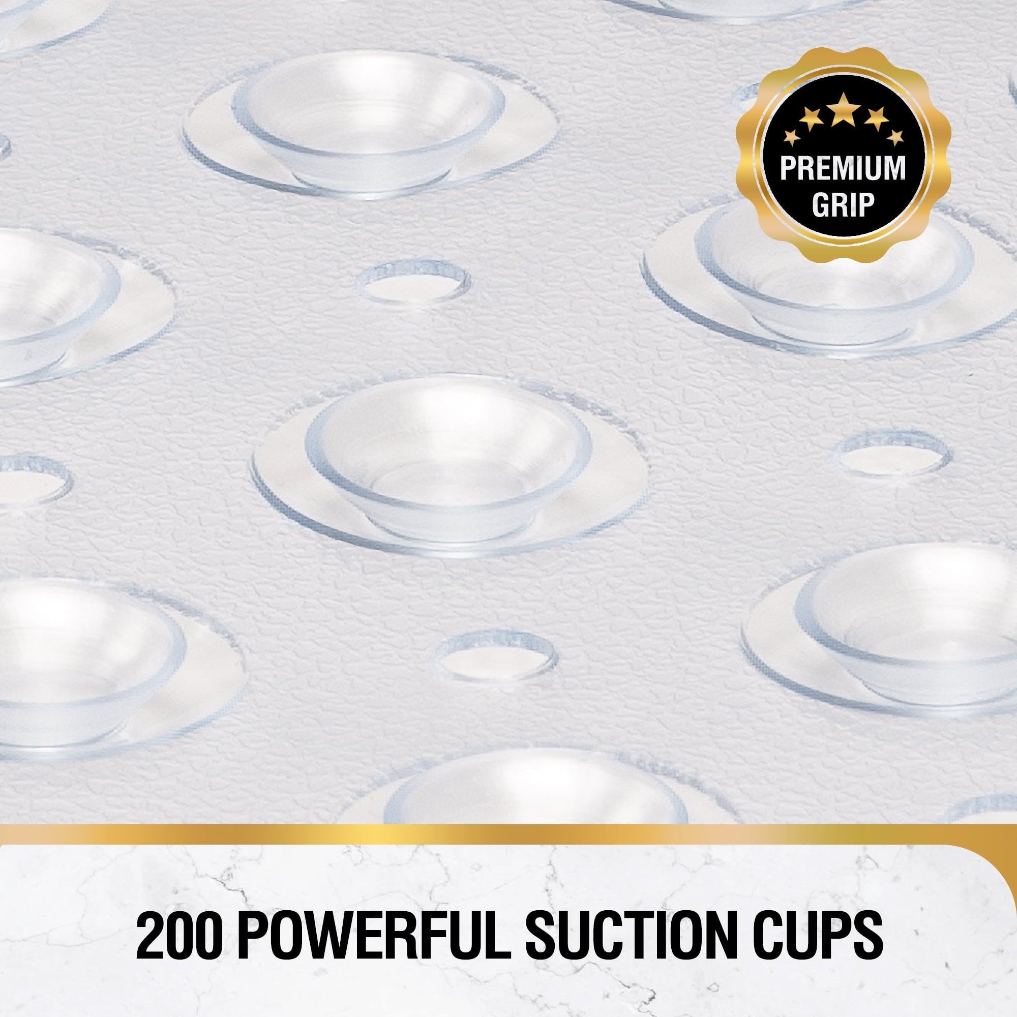 HITSLAM Extra Long Bathtub Mat-40x16 Non Slip Shower Mat with Drain Holes and Suction Cups,Machine Washable Bath Mat,Clear