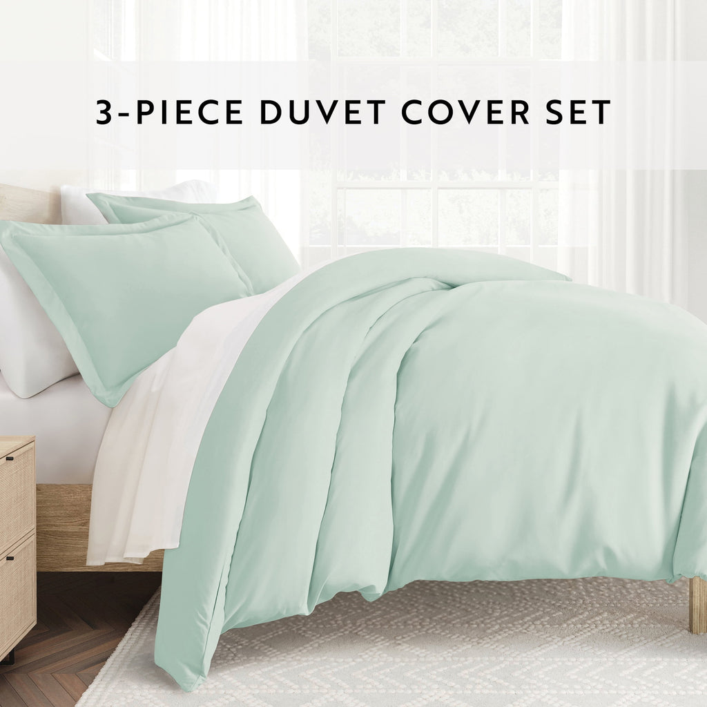 Ultra Soft & Breathable - Duvet Cover Set - King/Cal-King Aqua Bedding by Comfort Canopy