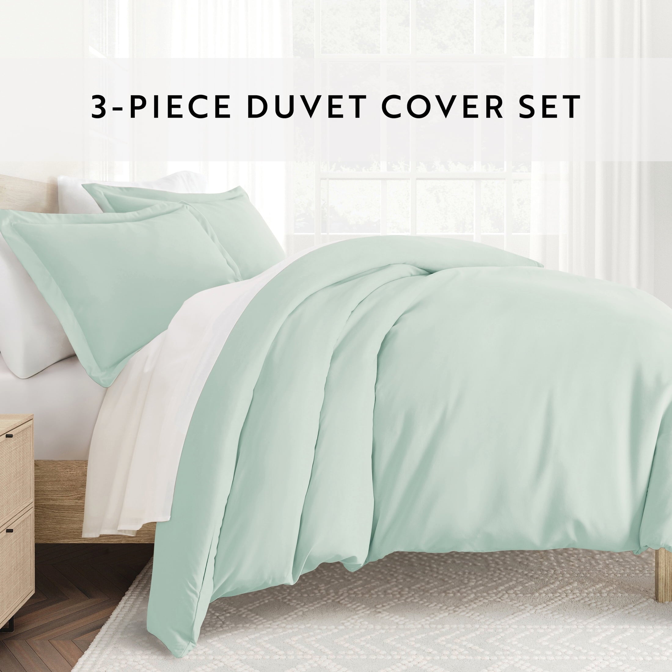 Ultra Soft & Breathable - Duvet Cover Set - King/Cal-King Aqua Bedding by Comfort Canopy