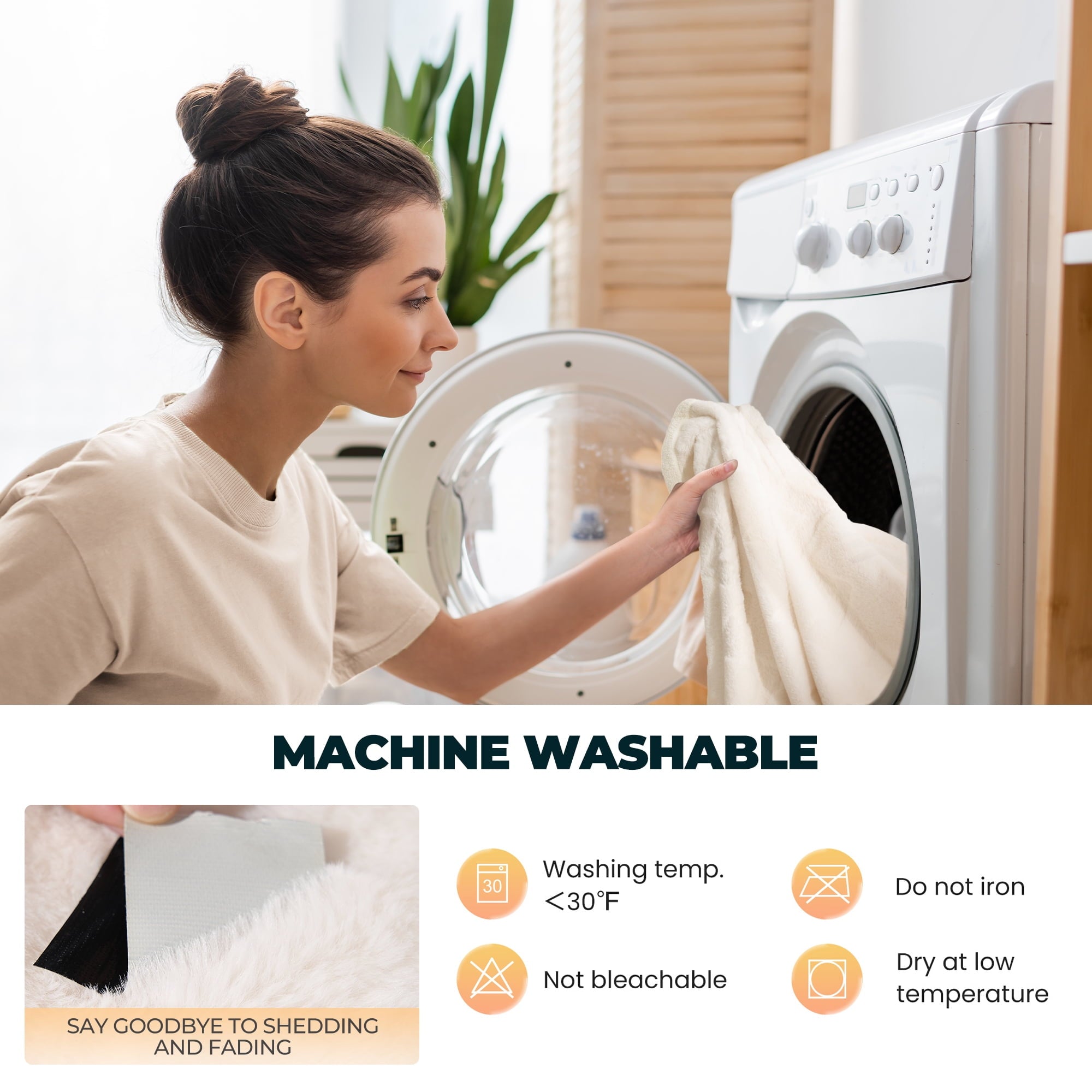 Naipo 50 in x 70 in Faux Rabbit Fur Blanket White Arctic Velvet Throw Blanket Unique Design Perfect for All Seasons and Ages (No Heating)