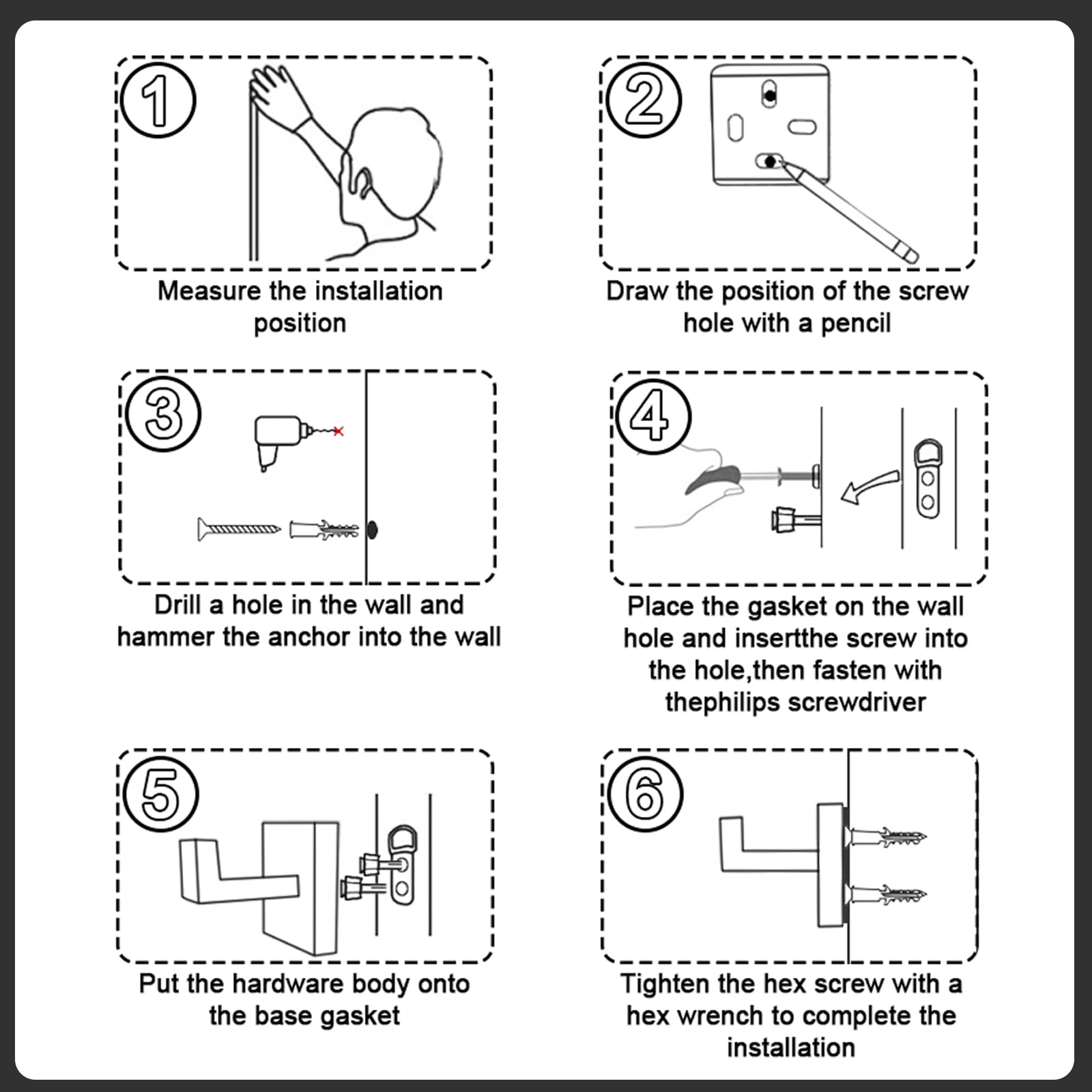 stusgo Matte Black 5-Piece Square Bathroom Hardware Set,40cm Towel Bar,Toilet Paper Holder,Towel Ring,and 2 Towel Hooks,SUS 304 Stainless Steel Bathroom Accessories,Wall Mounted Towel Rack Kit（Black）