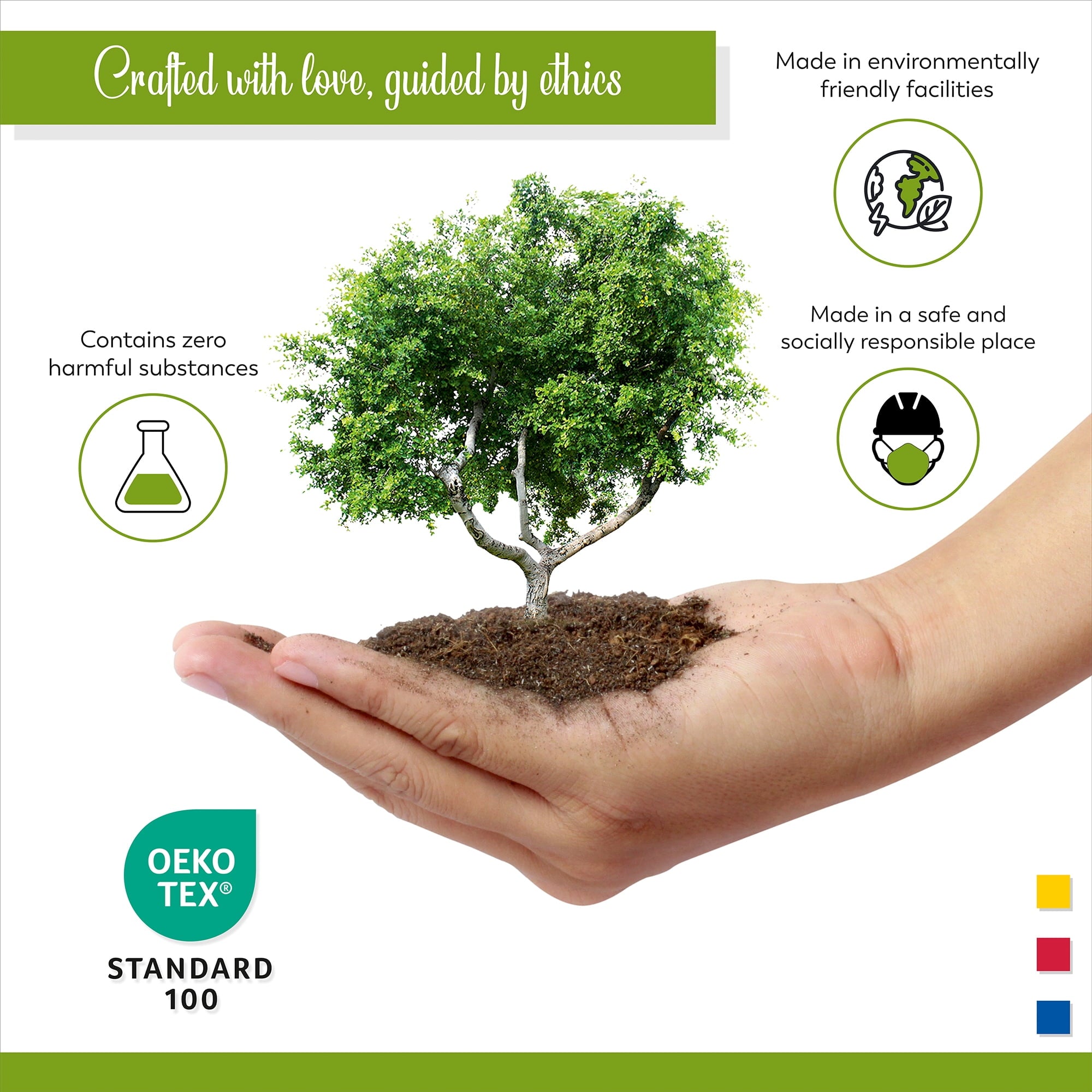 Color Sense 100% Cotton Percale Cool & Crisp 3-Piece Bedsheet set Twin Light Gray