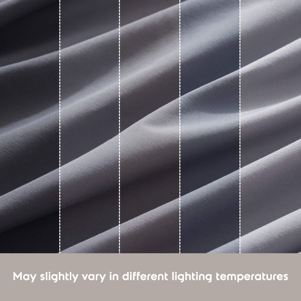 Nestl King Sheet Sets, 1800 Series Deep Pocket 4 Piece, Luxury Soft Microfiber Bed Sheet Sets, CHARCOAL STONE GRAY