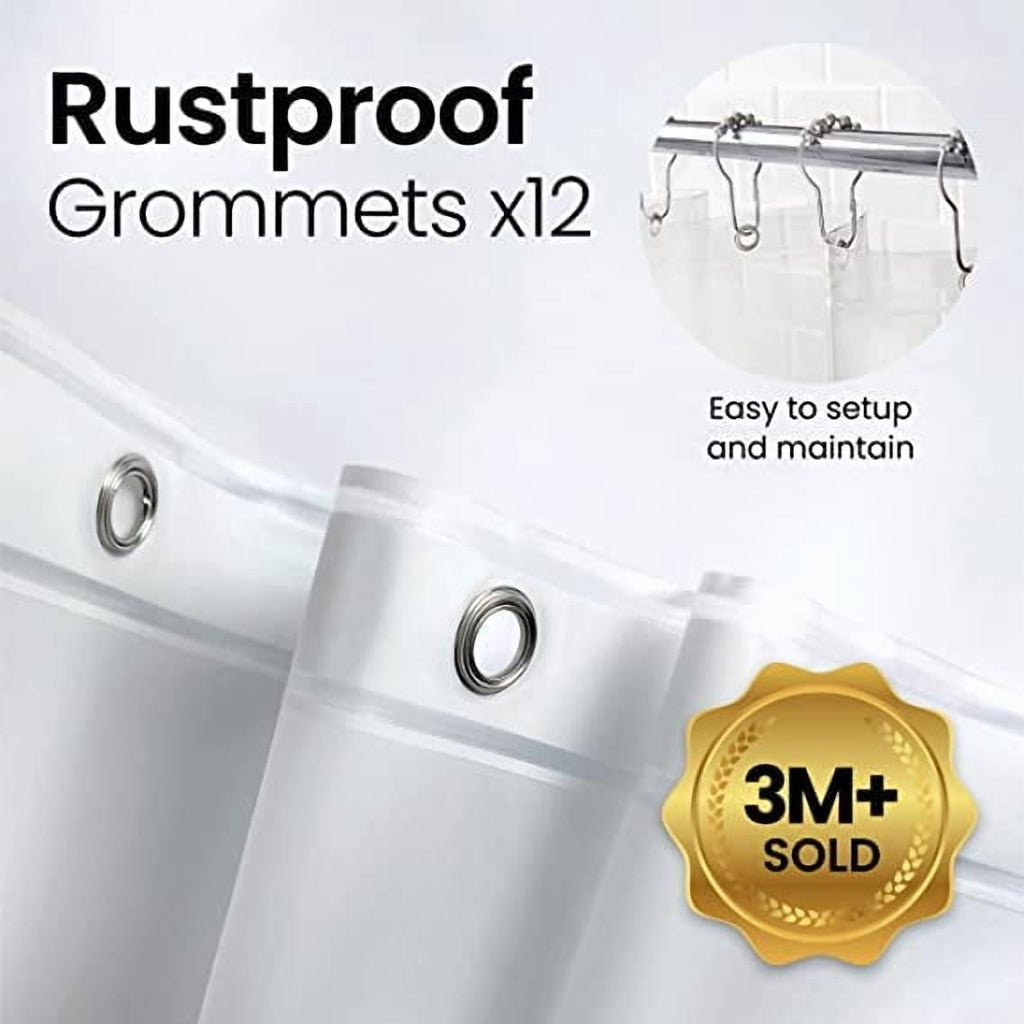 Liba Peva 10-Gauge Shower Curtain Liner, 72” W X 84” H - Clear, New Years Gifts 2025, 10g Extra Heavy Duty Thickness for Bathroom, Gifts for Friends