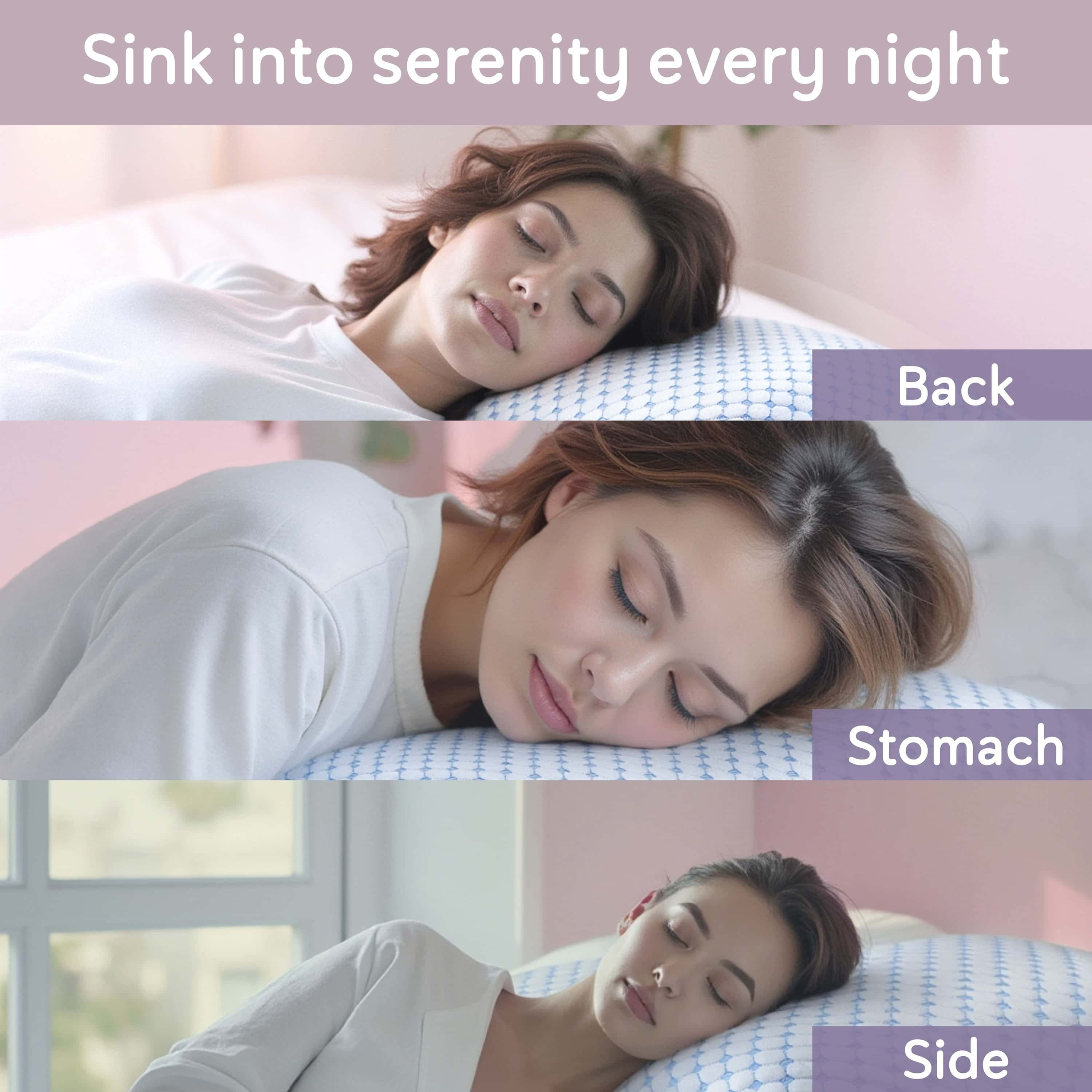 Virtu Temperature Queen Pillows Set of 2, Regulating and Adjustable Soft Memory Foam Cooling Bed Pillows Queen Size Pillows Set of 2, 20" X 30"