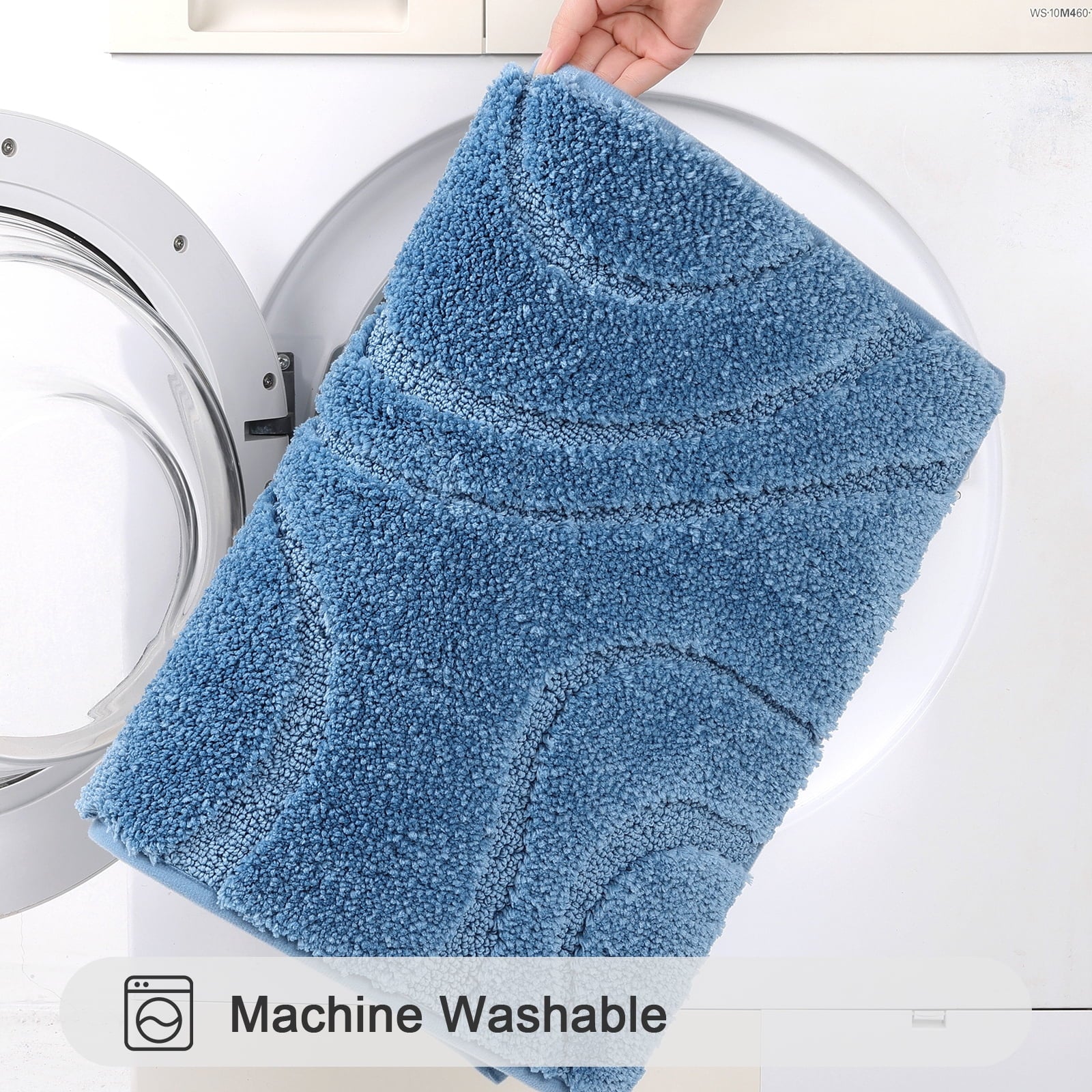 Ileading Bathroom Rugs Sets 4 Piece, Super Soft and Absorbent Non Slip Microfiber Toilet Bathroom Mats