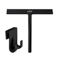Adiqo 9" Silicone Shower Squeegee for Bathroom, Shower Doors, Mirrors - 100% Streak Free, Matte Black