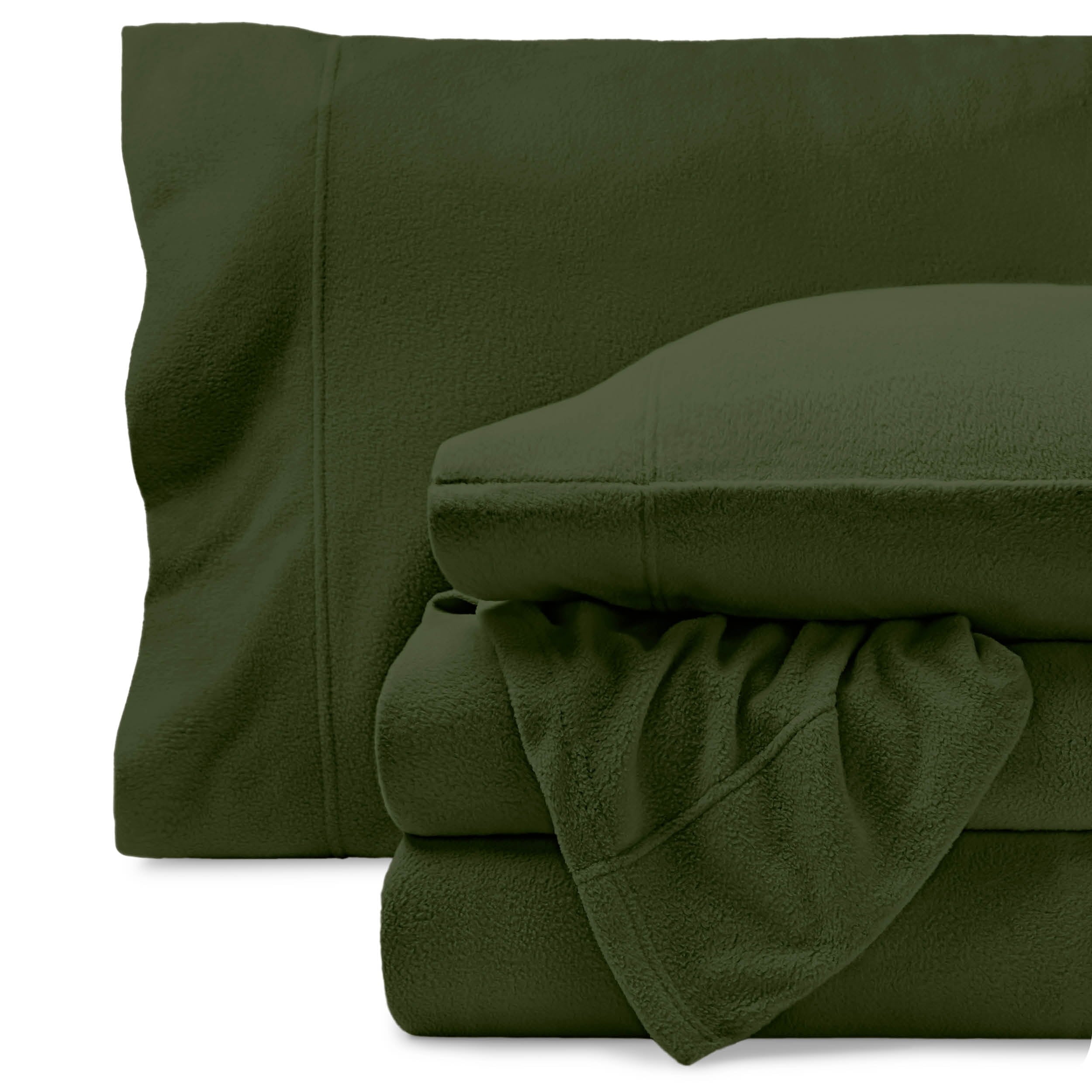 Bare Home Cozy Fleece Sheet Set - Extra Plush Polar Fleece - Deep Pocket - Queen, Gray