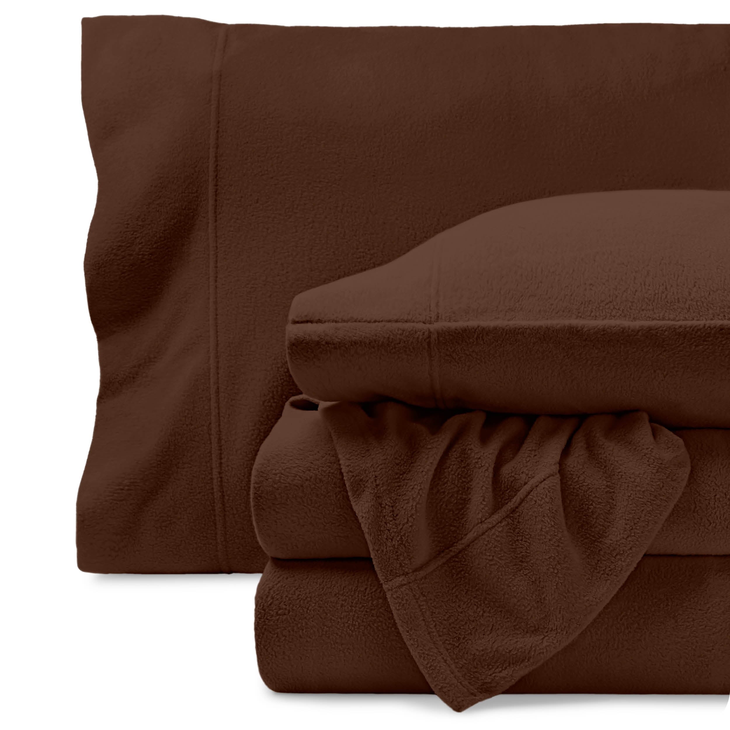 Bare Home Cozy Fleece Sheet Set - Extra Plush Polar Fleece - Deep Pocket - Queen, Gray
