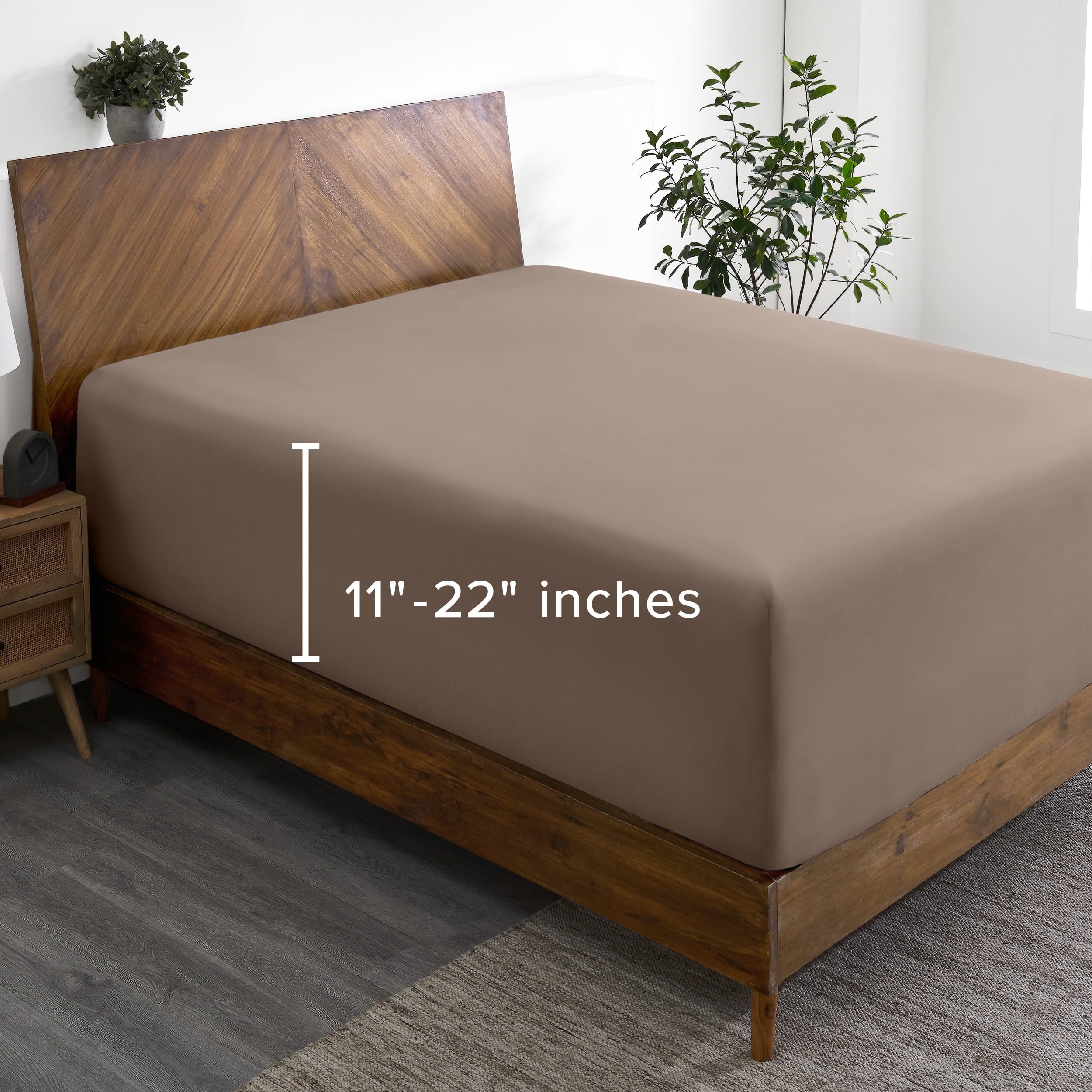 Bare Home Fitted Sheet - 22" Extra Deep Pocket - Premium 1800 Collection - Twin-XL, Cypress