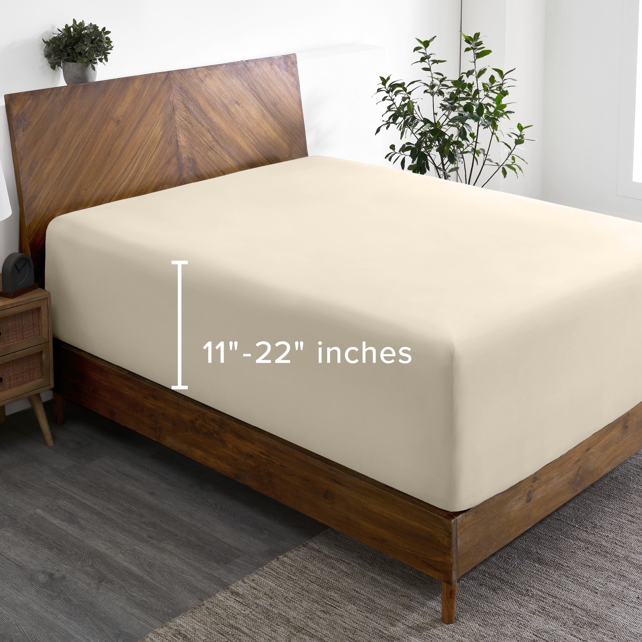 Bare Home Fitted Sheet - 22" Extra Deep Pocket - Premium 1800 Collection - Twin-XL, Cypress