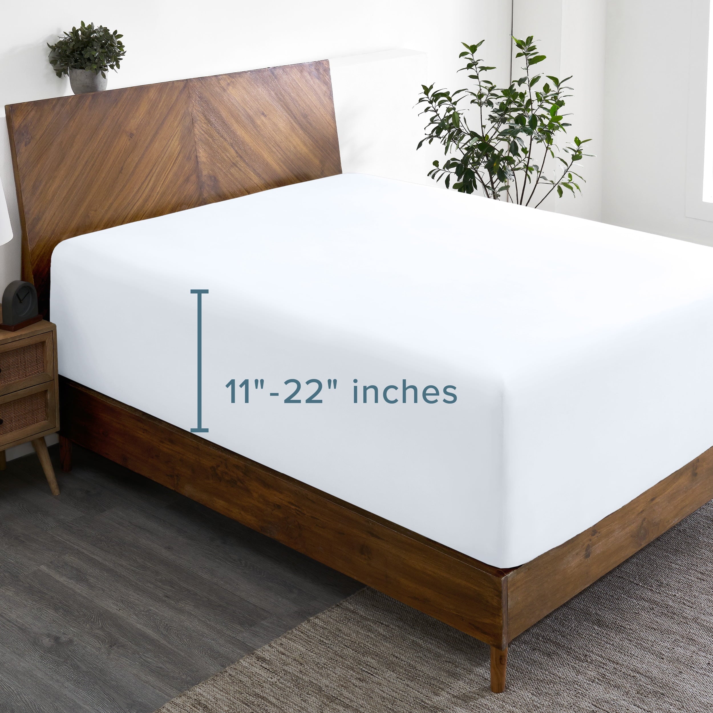 Bare Home Fitted Sheet - 22" Extra Deep Pocket - Premium 1800 Collection - Twin-XL, Cypress