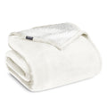 Bare Home Plush Sherpa Bed Blanket - Fluffy & Soft - Reversible - Lightweight - Full/Queen, Gray