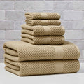 Better Homes & Gardens Signature Soft Cotton Popcorn Textured 6 Piece Bath Towel Set,Arctic White