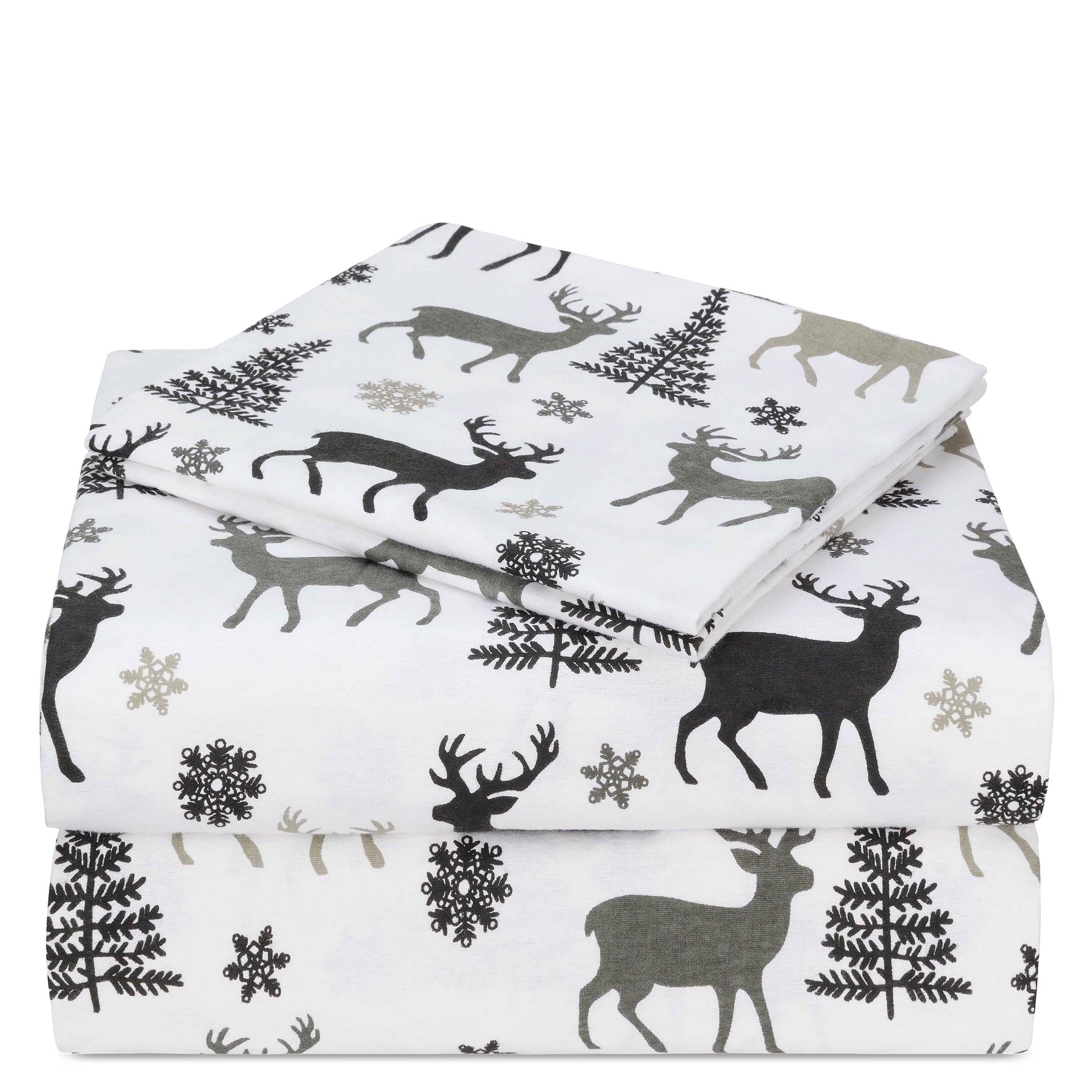 Casa Platino 3-Piece White Plaid 100% Cotton Bed Sheet Set, Twin – Deep Pocket