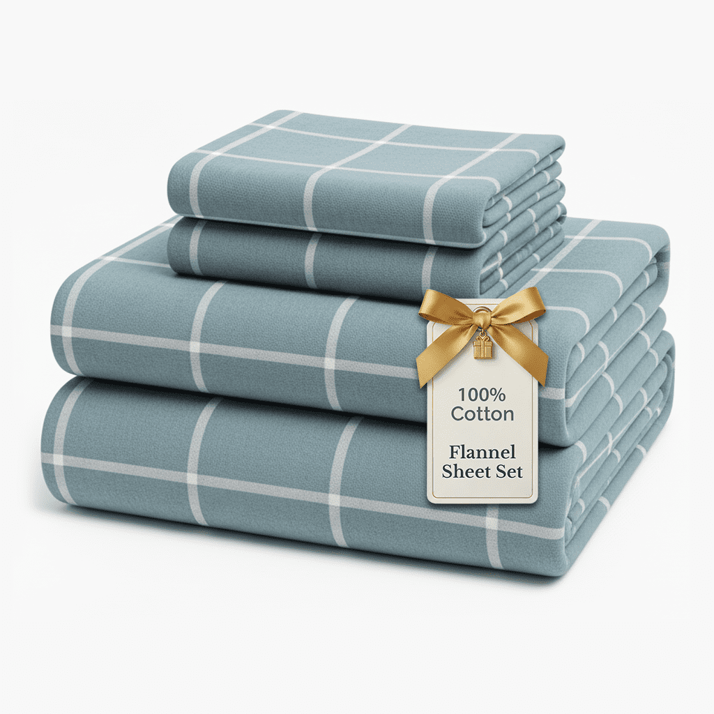 Casa Platino 3-Piece White Plaid 100% Cotton Bed Sheet Set, Twin – Deep Pocket