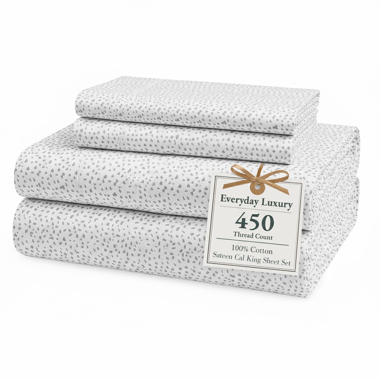 Casa Platino Twin Bed Sheet – 450TC 100% Cotton Cooling Bed Sheets, Premium Hotel Sateen Finish, Oeko-Tex Certified, Restful Sleep – Ticking Stripe