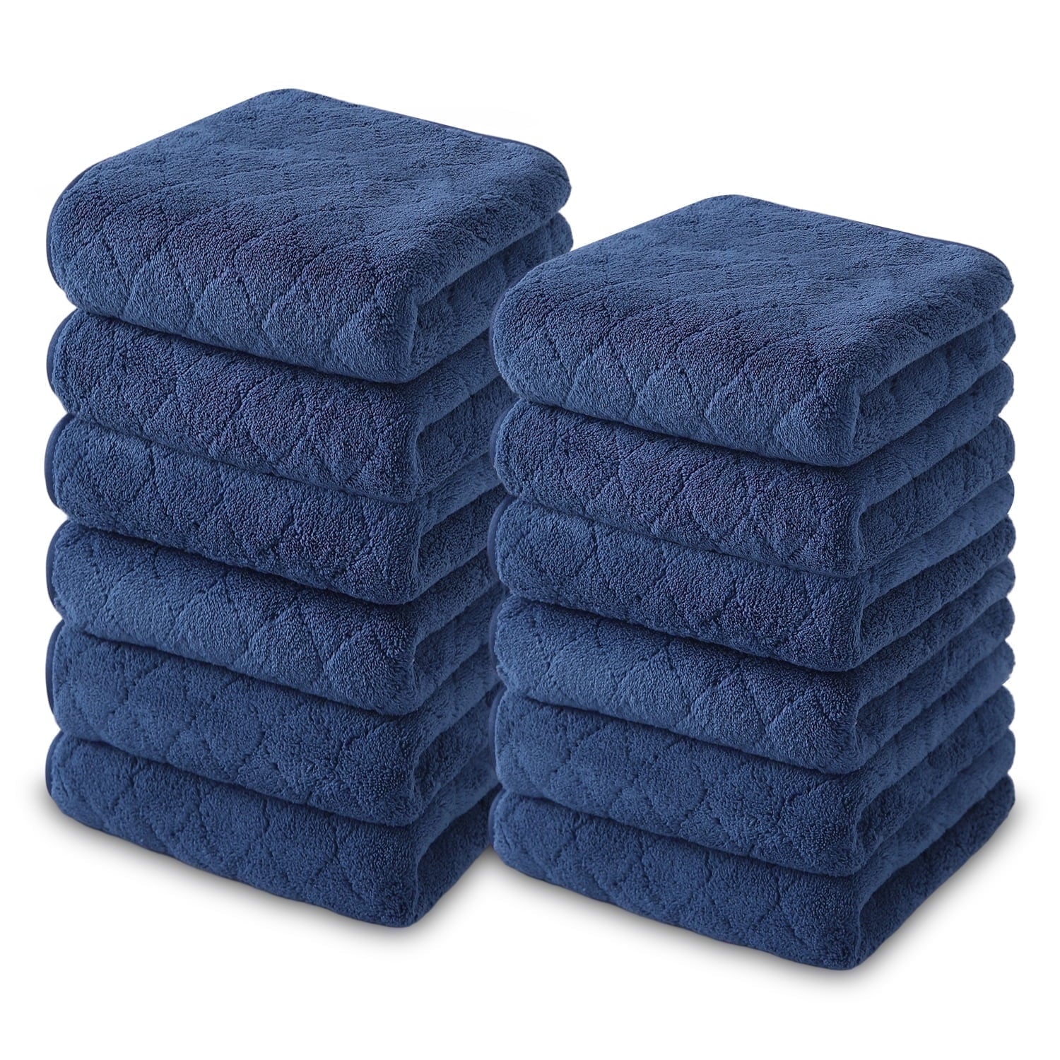 Jessy Home 12 Pack Dark Gray Washcloths for Bathroom 13x13 Inch Ultra Soft Hand Face Towels