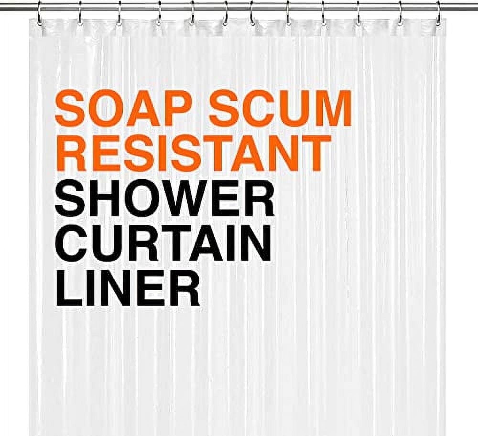 Liba Peva 10-Gauge Shower Curtain Liner, 72” W X 84” H - Clear, New Years Gifts 2025, 10g Extra Heavy Duty Thickness for Bathroom, Gifts for Friends