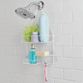 Mainstays Basic Hanging Shower Caddy with 2 Shelves and Soap Tray, White