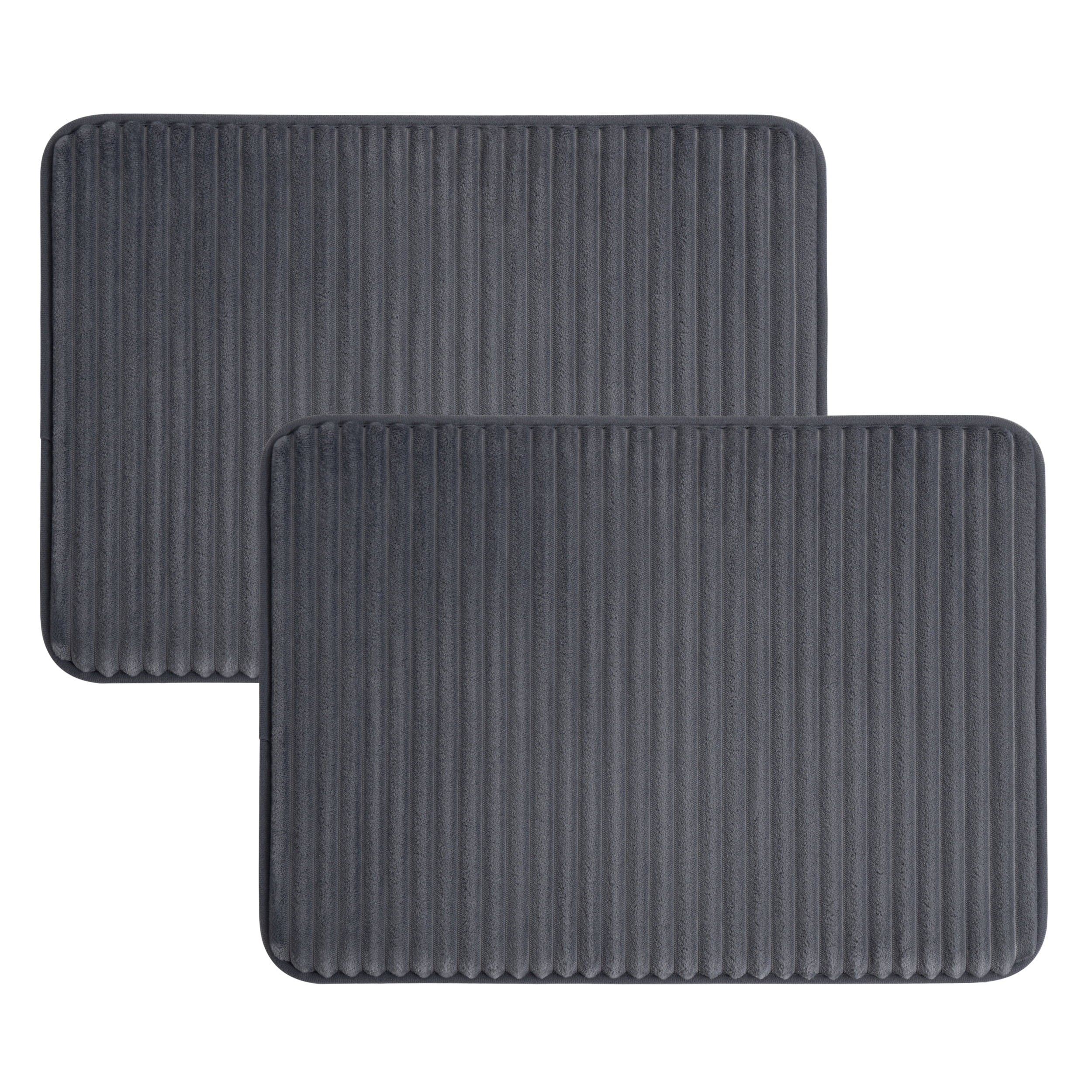 Mainstays Performance Foam Bath Rug, Silver, 17"x 24"