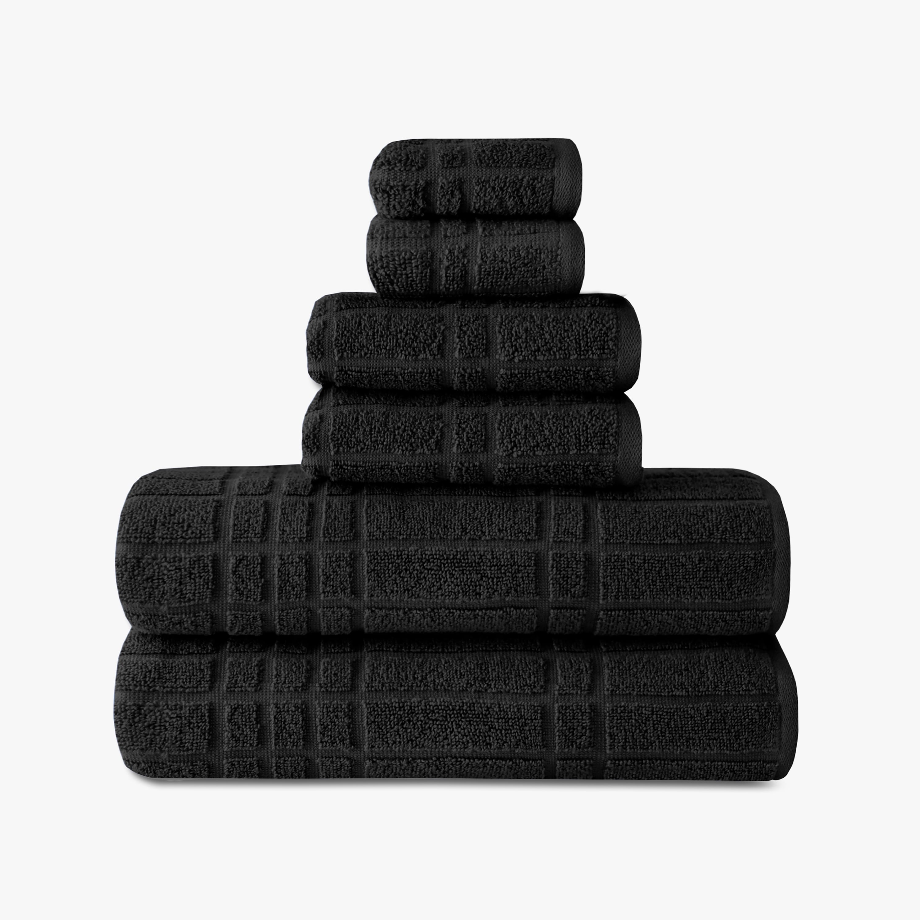 Mainstays Performance Cotton 6-Piece Bath Towel Set, Super Soft Quick Dry Fade Resistant, Textured Teracotta