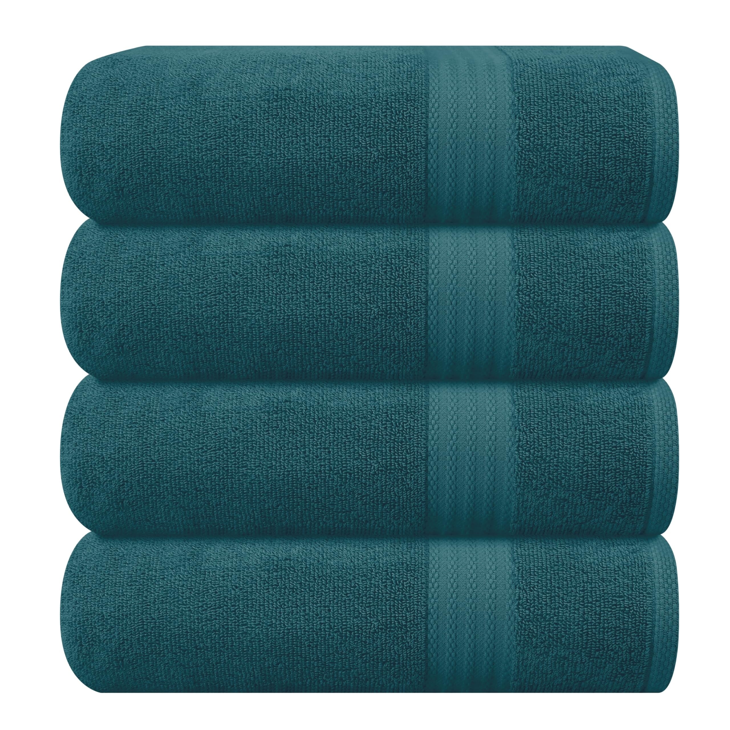 MyOwn Ultra Soft 3 Pack Cotton Towel Set, Contains a Bath Towel 28x55 inch, a Hand Towel 16x24 inch & a Wash Coth 12x12 inch, Ideal Everyday use, Compact & Lightweight - Navy Blue