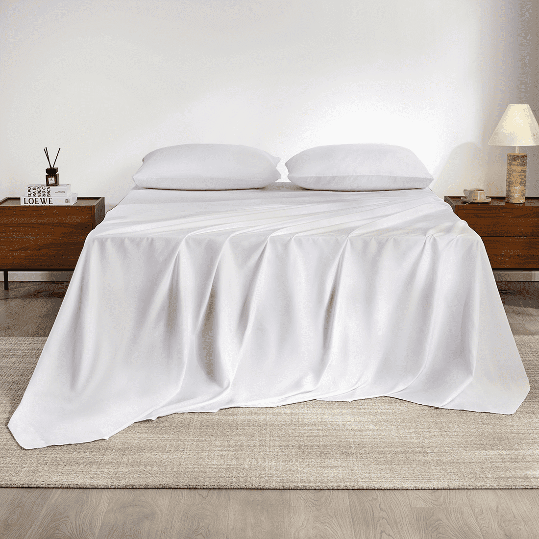 Full Size Bed Sheets,Z-hom 4 Piece Cooling Sheets 14” Deep Pocket Sheet & Pillowcase Sets Soft Microfiber Luxury Bedding Fitted Sheet Water Washed,Dark Gray