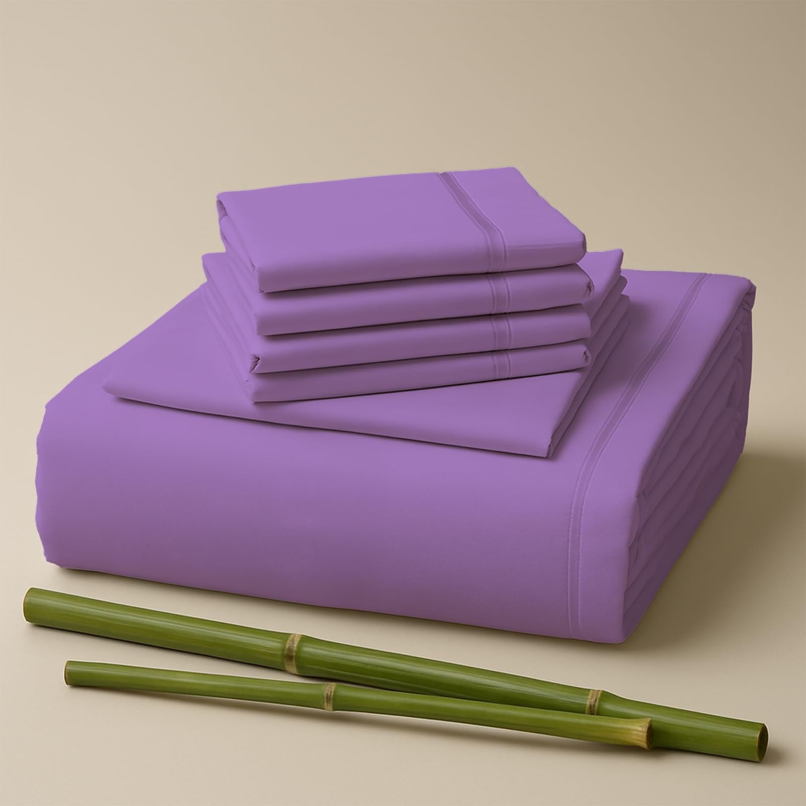 Sacred Thread Rayon Derived from Bamboo Sheets Twin Size, 18'' Deep Pocket Cooling Sheets for Hot Sleepers, 4 PC Cooling Sheets (Twin Size) (Aqua)