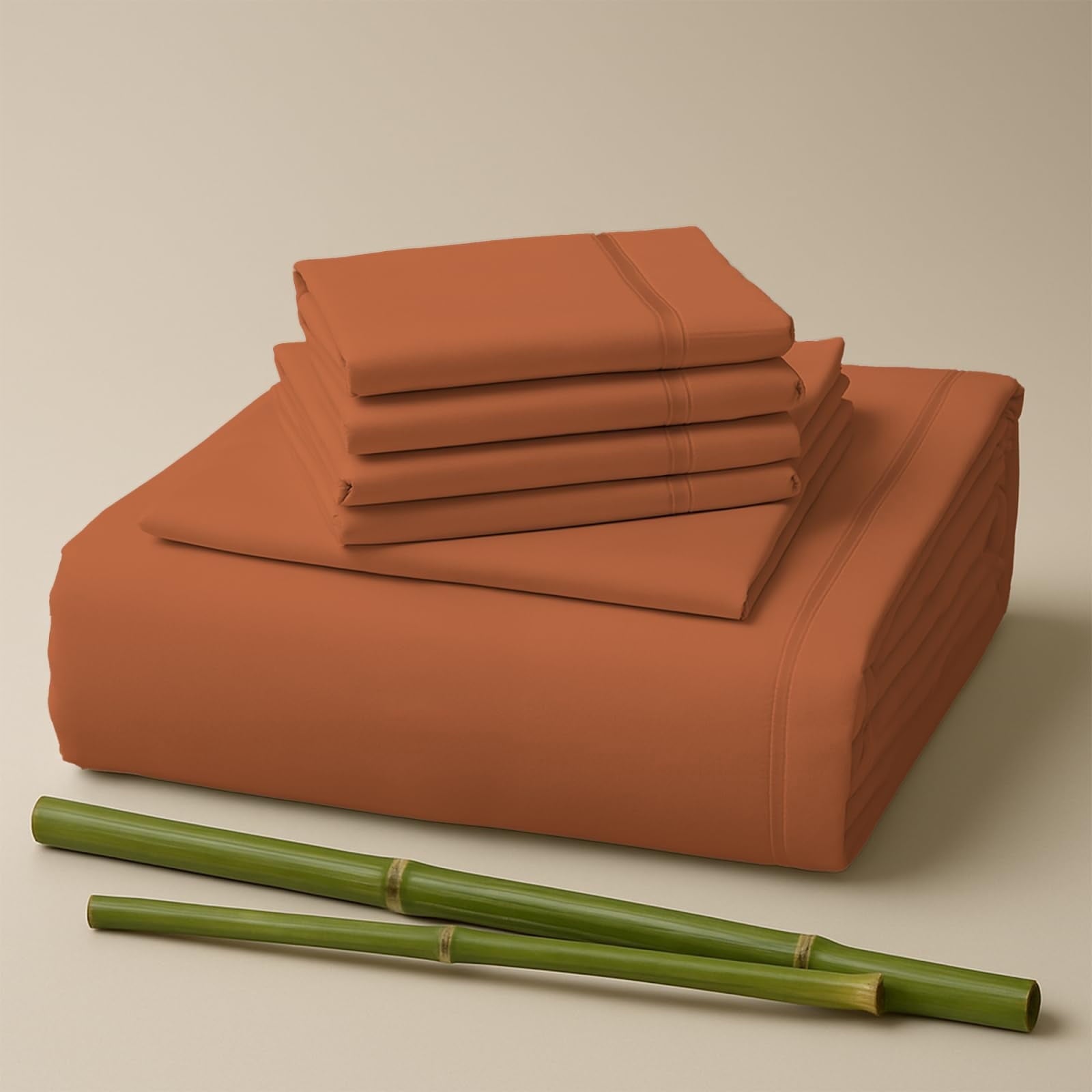 Sacred Thread Rayon Derived from Bamboo Sheets Twin Size, 18'' Deep Pocket Cooling Sheets for Hot Sleepers, 4 PC Cooling Sheets (Twin Size) (Aqua)