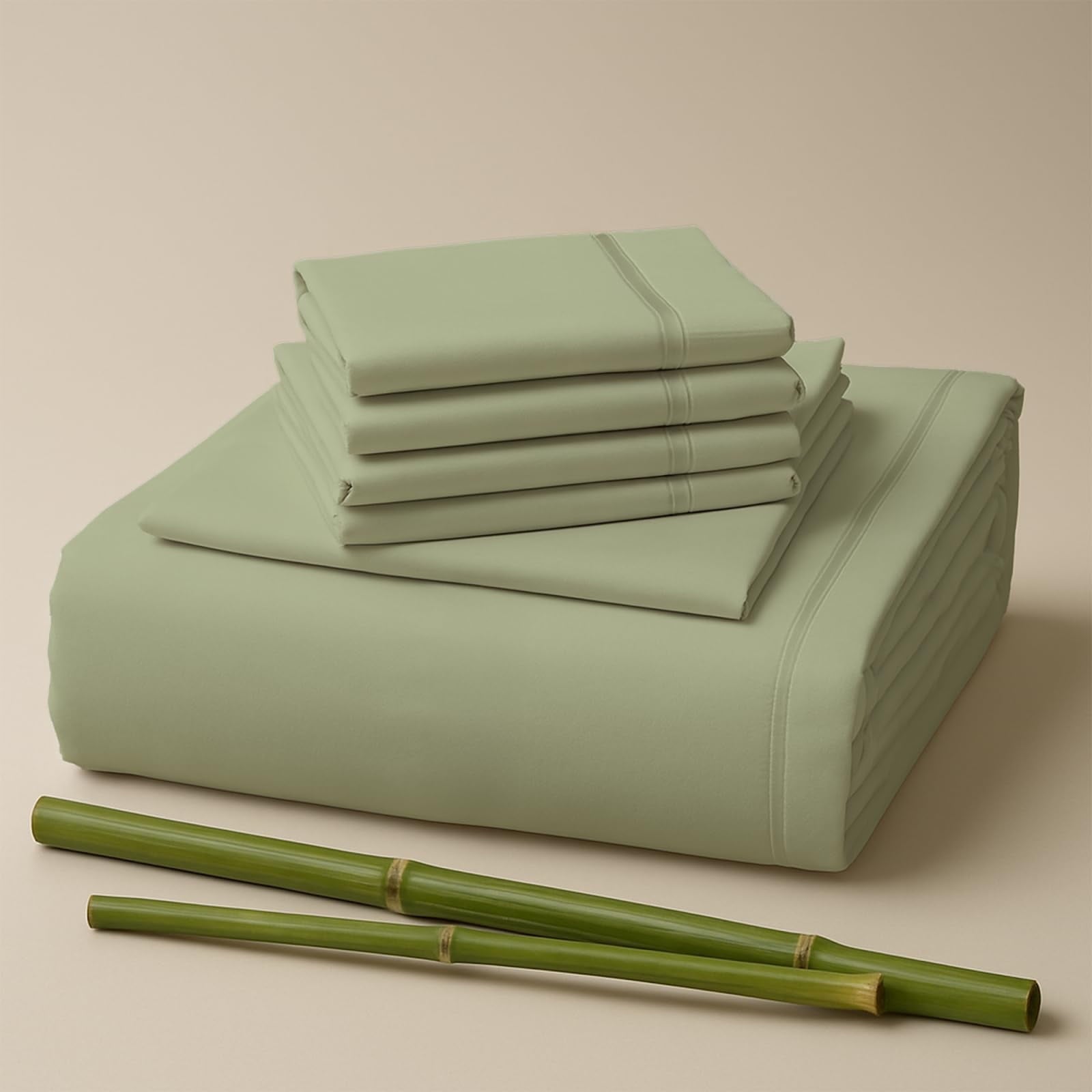 Sacred Thread Rayon Derived from Bamboo Sheets Twin Size, 18'' Deep Pocket Cooling Sheets for Hot Sleepers, 4 PC Cooling Sheets (Twin Size) (Aqua)