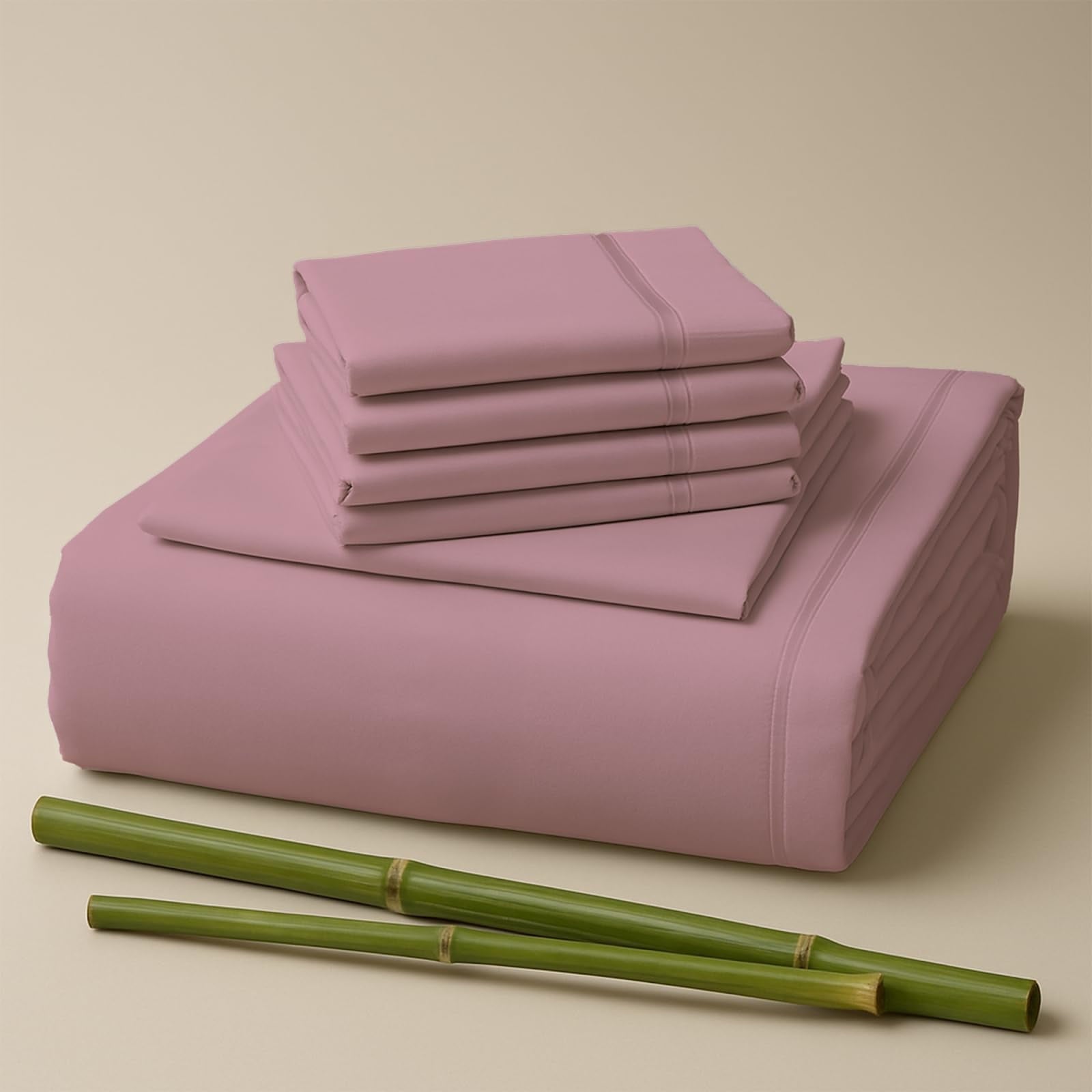 Sacred Thread Rayon Derived from Bamboo Sheets Twin Size, 18'' Deep Pocket Cooling Sheets for Hot Sleepers, 4 PC Cooling Sheets (Twin Size) (Aqua)