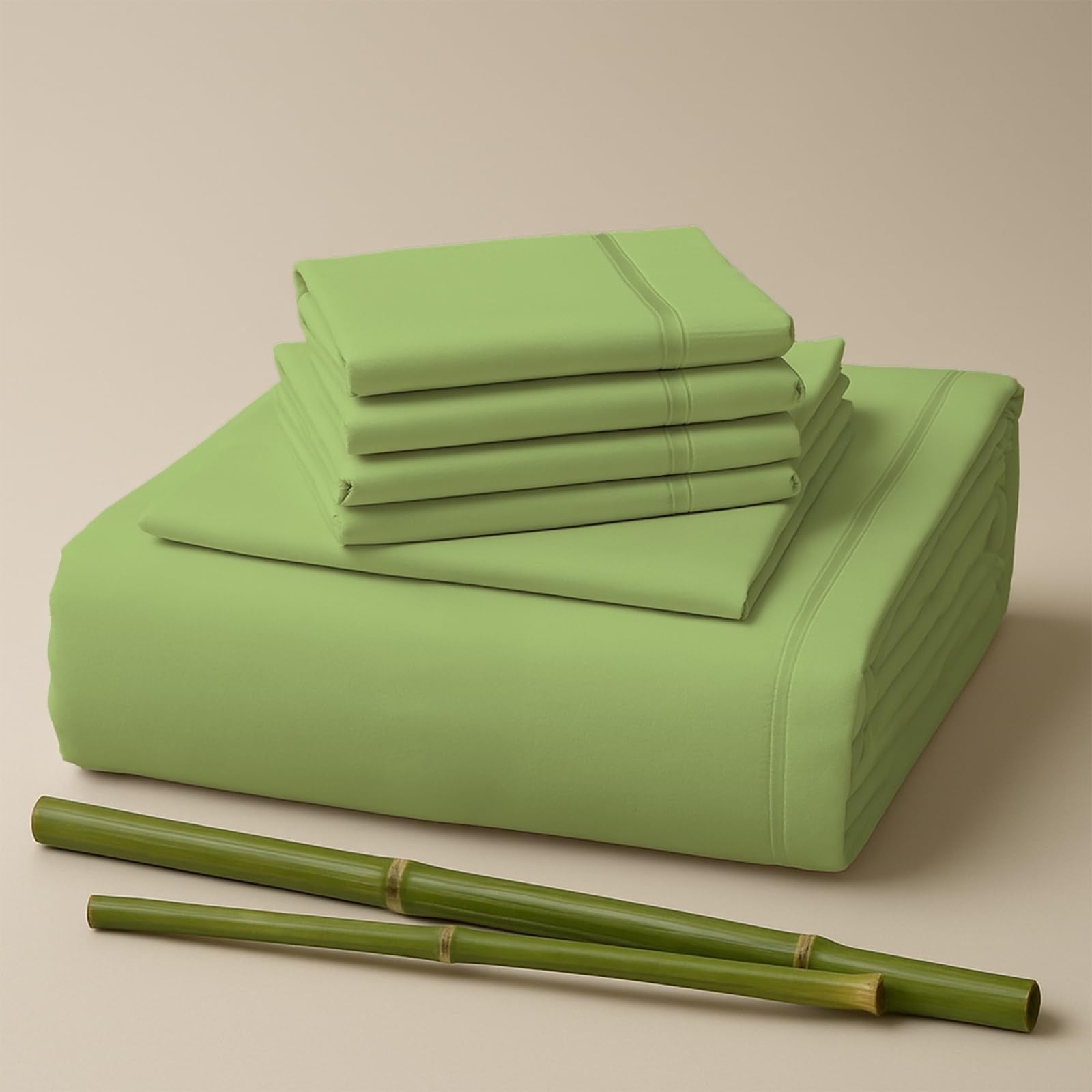 Sacred Thread Rayon Derived from Bamboo Sheets Twin Size, 18'' Deep Pocket Cooling Sheets for Hot Sleepers, 4 PC Cooling Sheets (Twin Size) (Aqua)