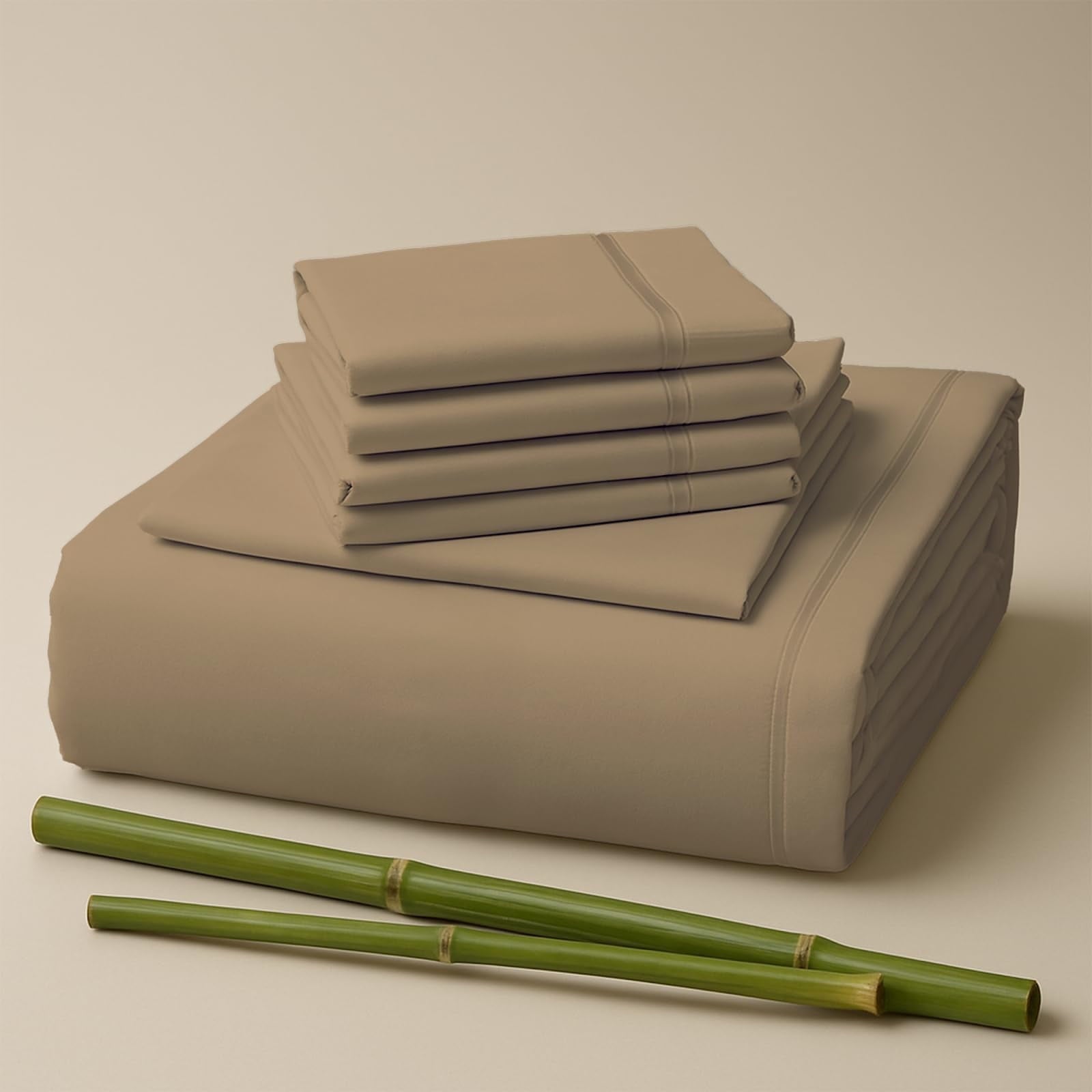 Sacred Thread Rayon Derived from Bamboo Sheets Twin Size, 18'' Deep Pocket Cooling Sheets for Hot Sleepers, 4 PC Cooling Sheets (Twin Size) (Aqua)