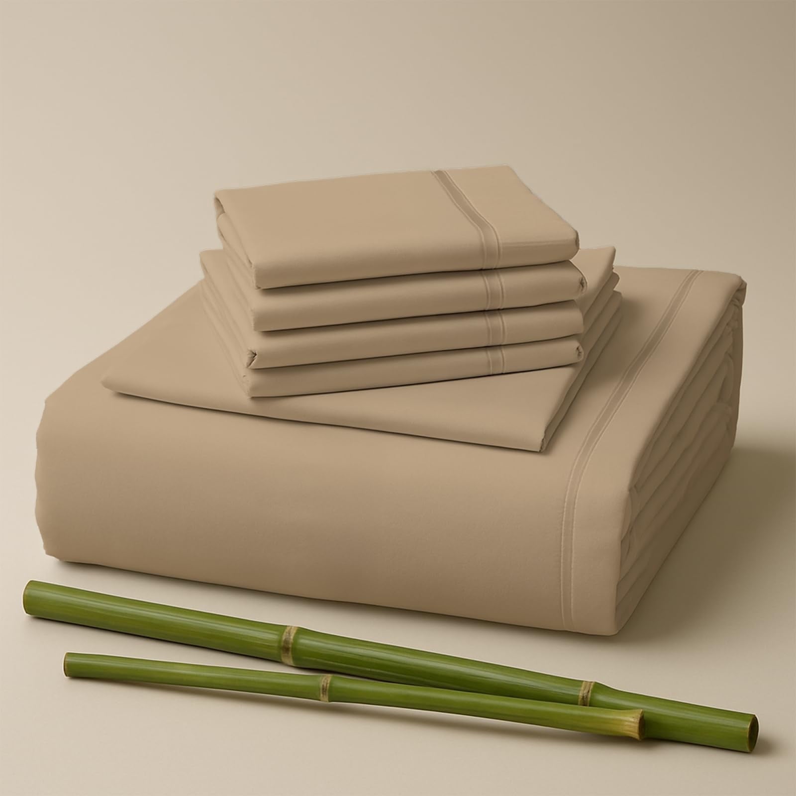 Sacred Thread Rayon Derived from Bamboo Sheets Twin Size, 18'' Deep Pocket Cooling Sheets for Hot Sleepers, 4 PC Cooling Sheets (Twin Size) (Aqua)