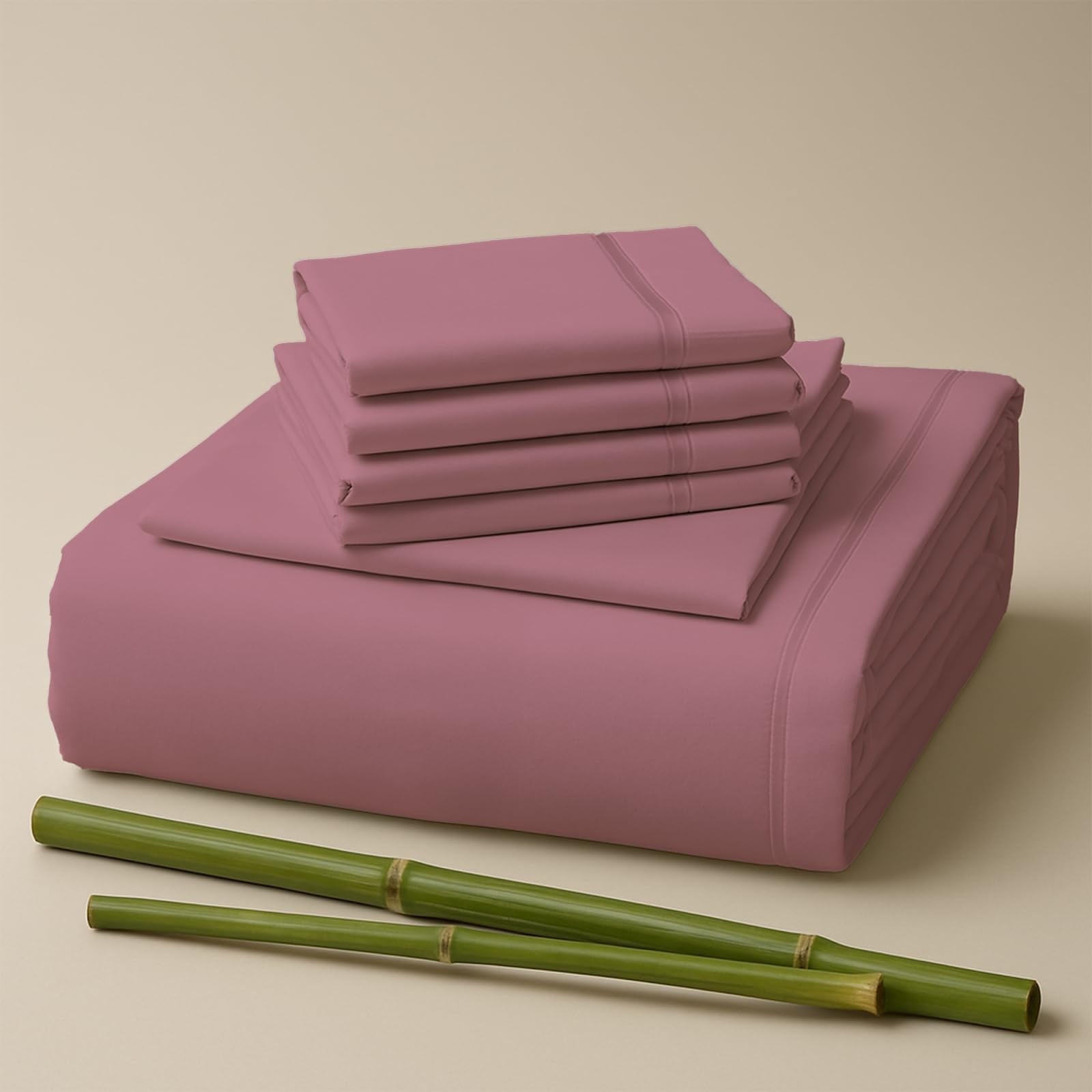 Sacred Thread Rayon Derived from Bamboo Sheets Twin Size, 18'' Deep Pocket Cooling Sheets for Hot Sleepers, 4 PC Cooling Sheets (Twin Size) (Aqua)