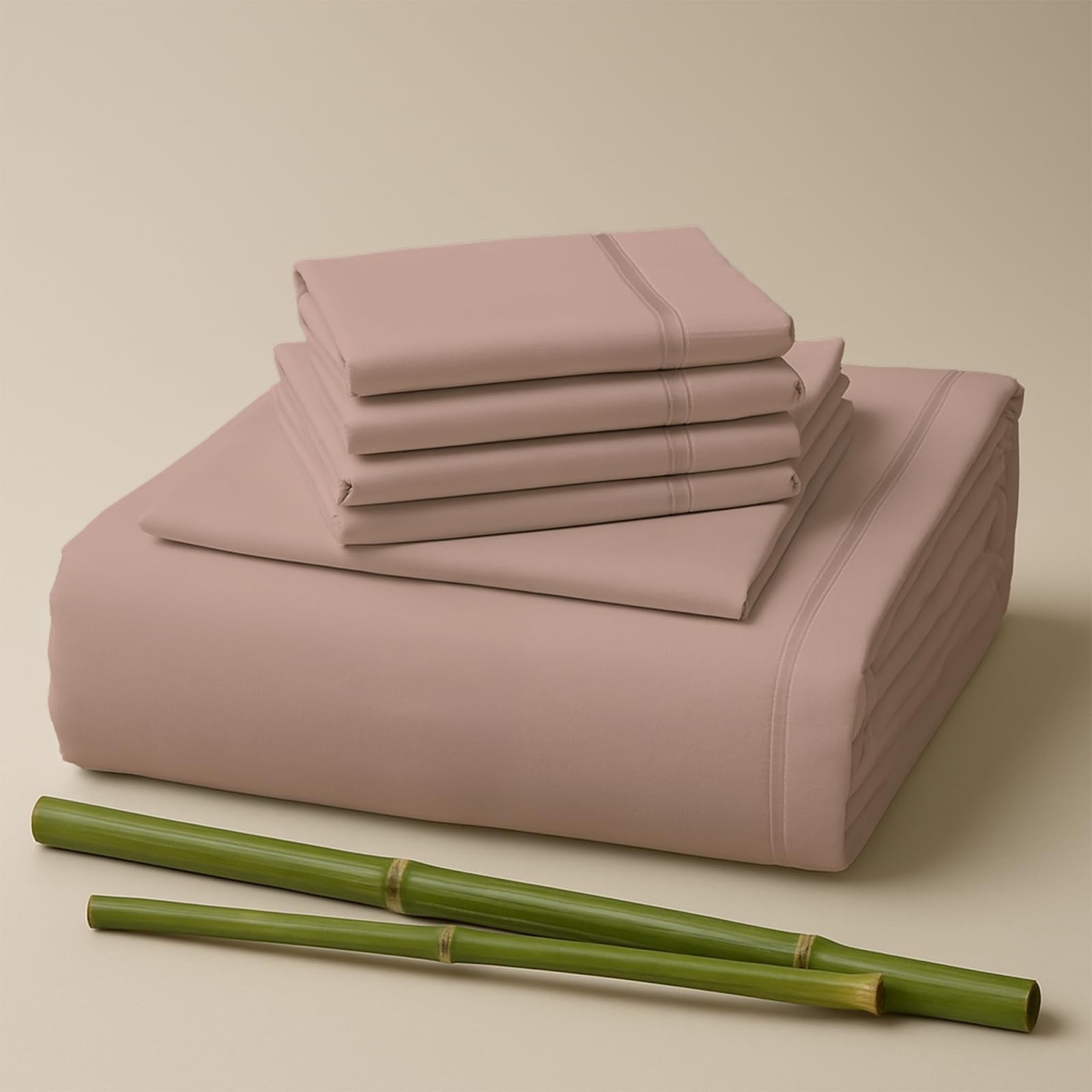 Sacred Thread Rayon Derived from Bamboo Sheets Twin Size, 18'' Deep Pocket Cooling Sheets for Hot Sleepers, 4 PC Cooling Sheets (Twin Size) (Aqua)