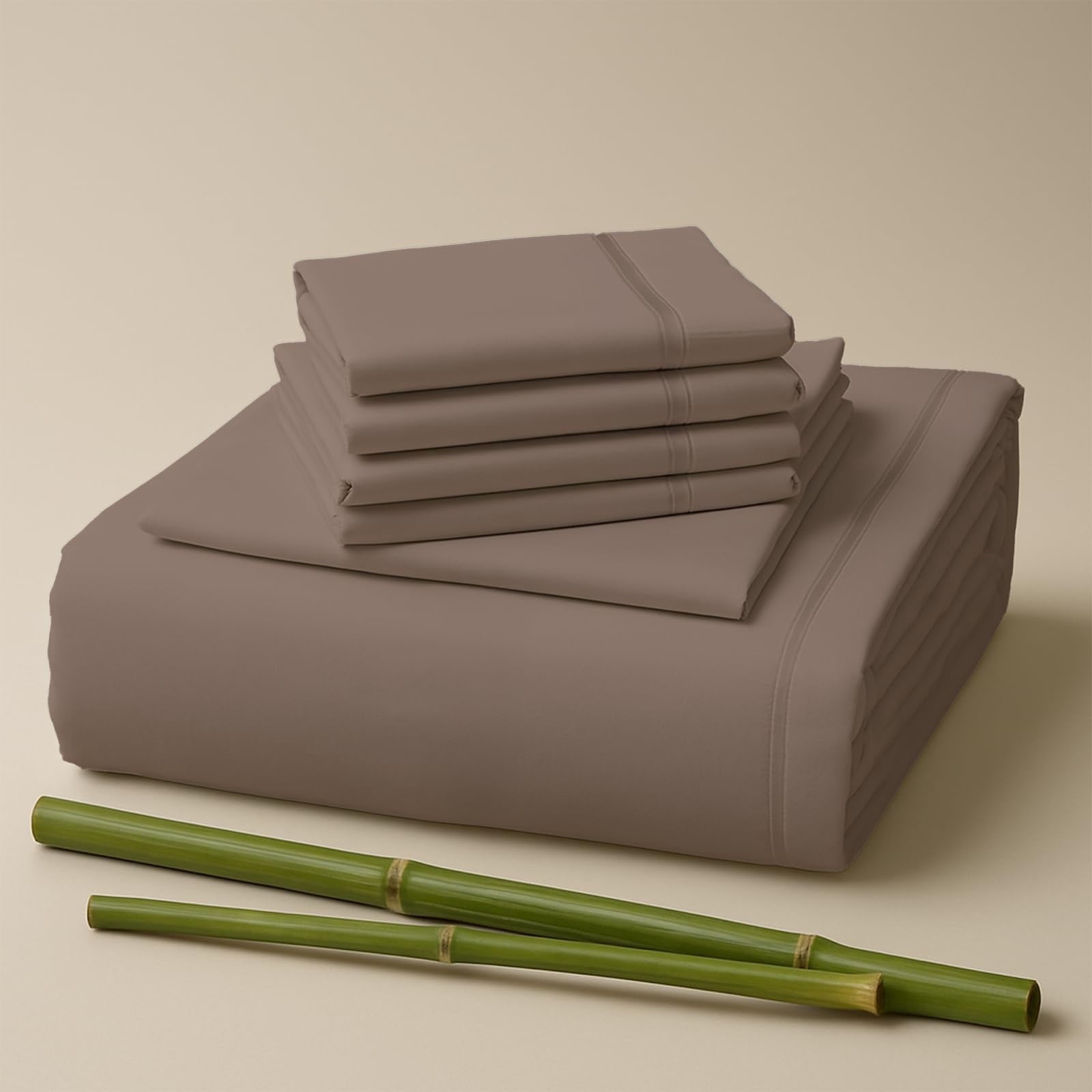 Sacred Thread Rayon Derived from Bamboo Sheets Twin Size, 18'' Deep Pocket Cooling Sheets for Hot Sleepers, 4 PC Cooling Sheets (Twin Size) (Aqua)