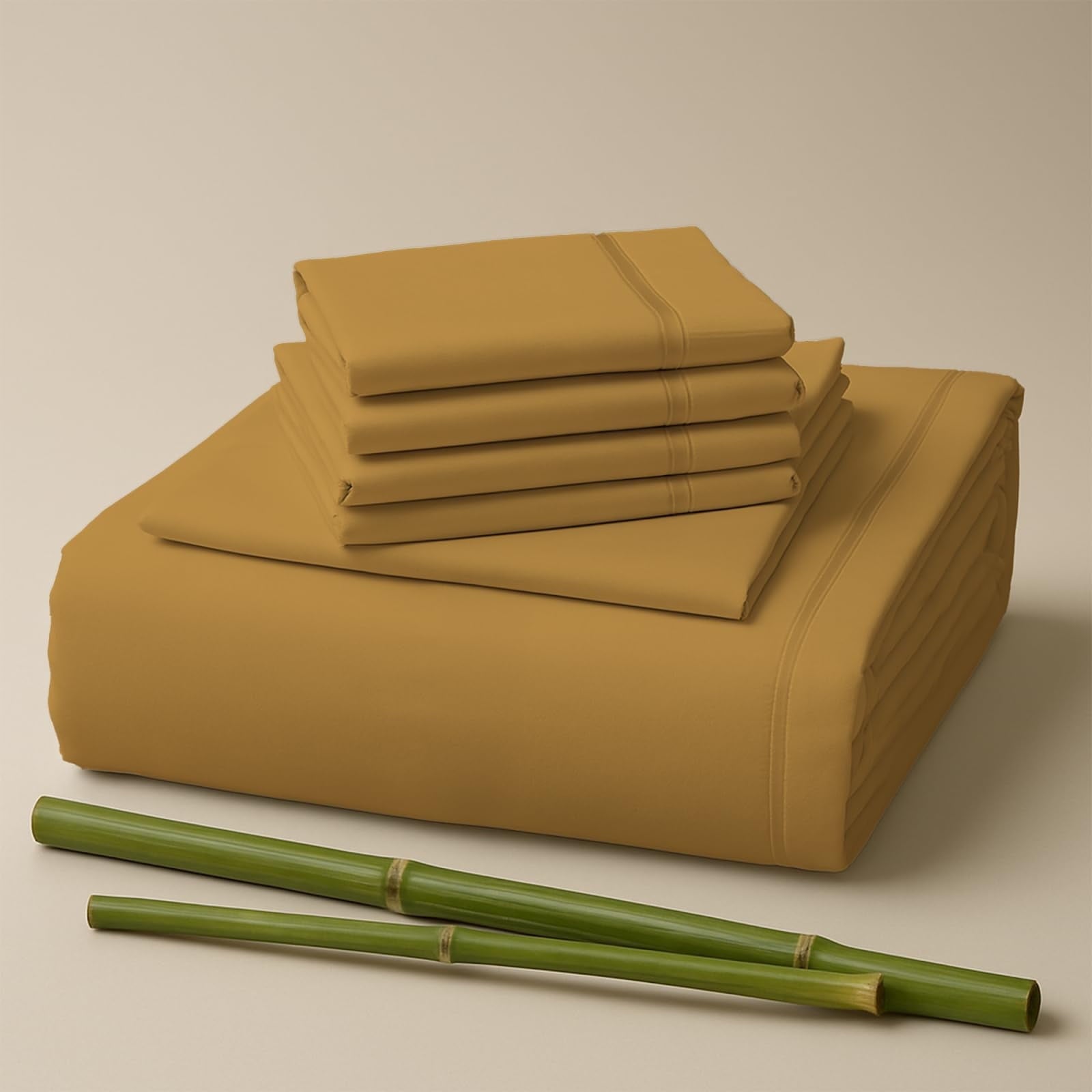 Sacred Thread Rayon Derived from Bamboo Sheets Twin Size, 18'' Deep Pocket Cooling Sheets for Hot Sleepers, 4 PC Cooling Sheets (Twin Size) (Aqua)