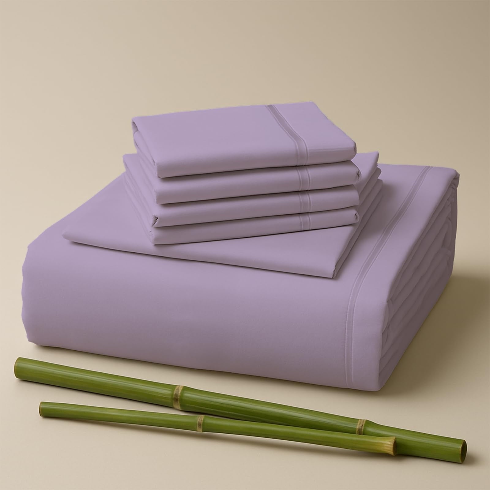 Sacred Thread Rayon Derived from Bamboo Sheets Twin Size, 18'' Deep Pocket Cooling Sheets for Hot Sleepers, 4 PC Cooling Sheets (Twin Size) (Aqua)