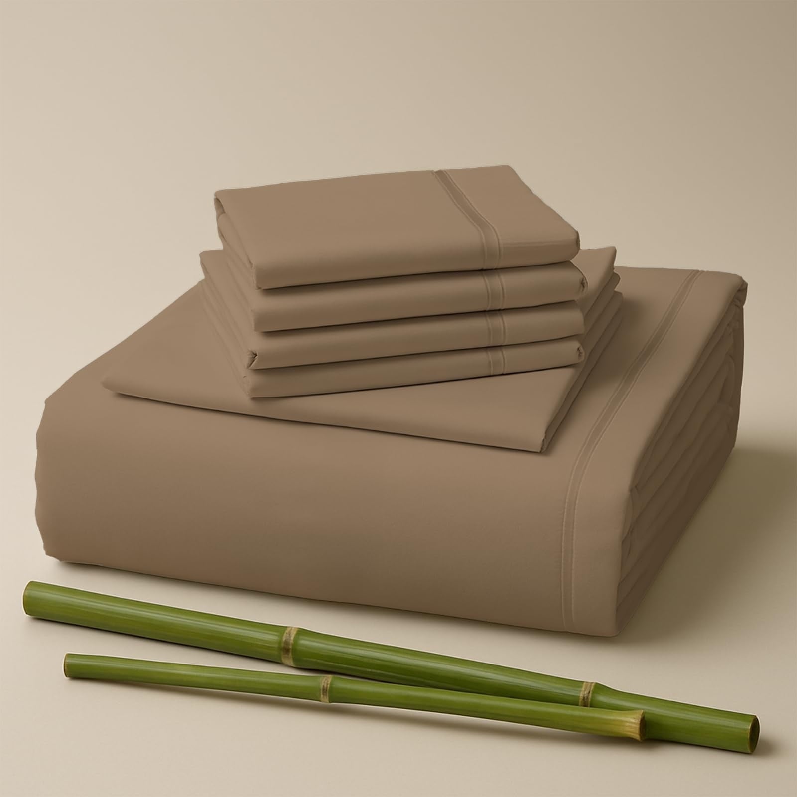 Sacred Thread Rayon Derived from Bamboo Sheets Twin Size, 18'' Deep Pocket Cooling Sheets for Hot Sleepers, 4 PC Cooling Sheets (Twin Size) (Aqua)