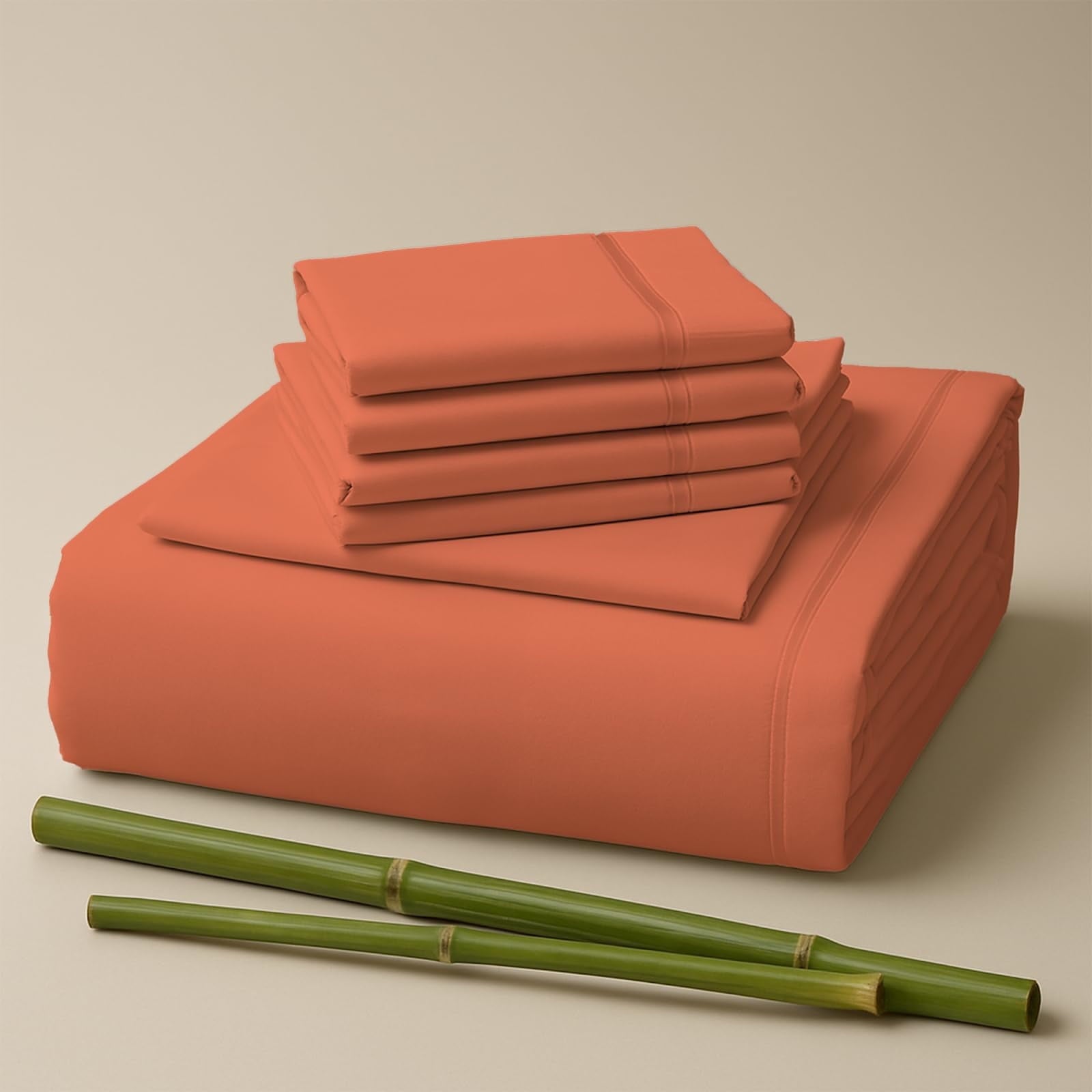 Sacred Thread Rayon Derived from Bamboo Sheets Twin Size, 18'' Deep Pocket Cooling Sheets for Hot Sleepers, 4 PC Cooling Sheets (Twin Size) (Aqua)